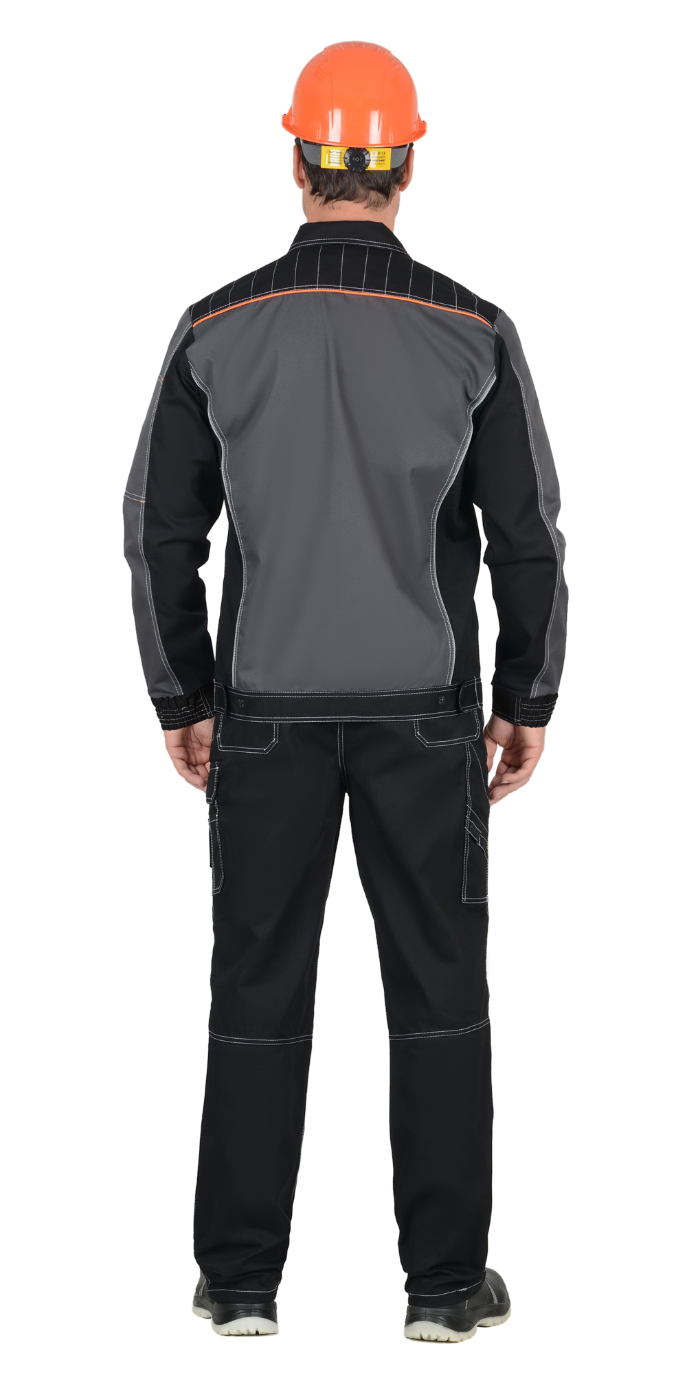 Куртка СИРИУС-ПРЕСТИЖ кор.,т.серая с оранжевым кантом