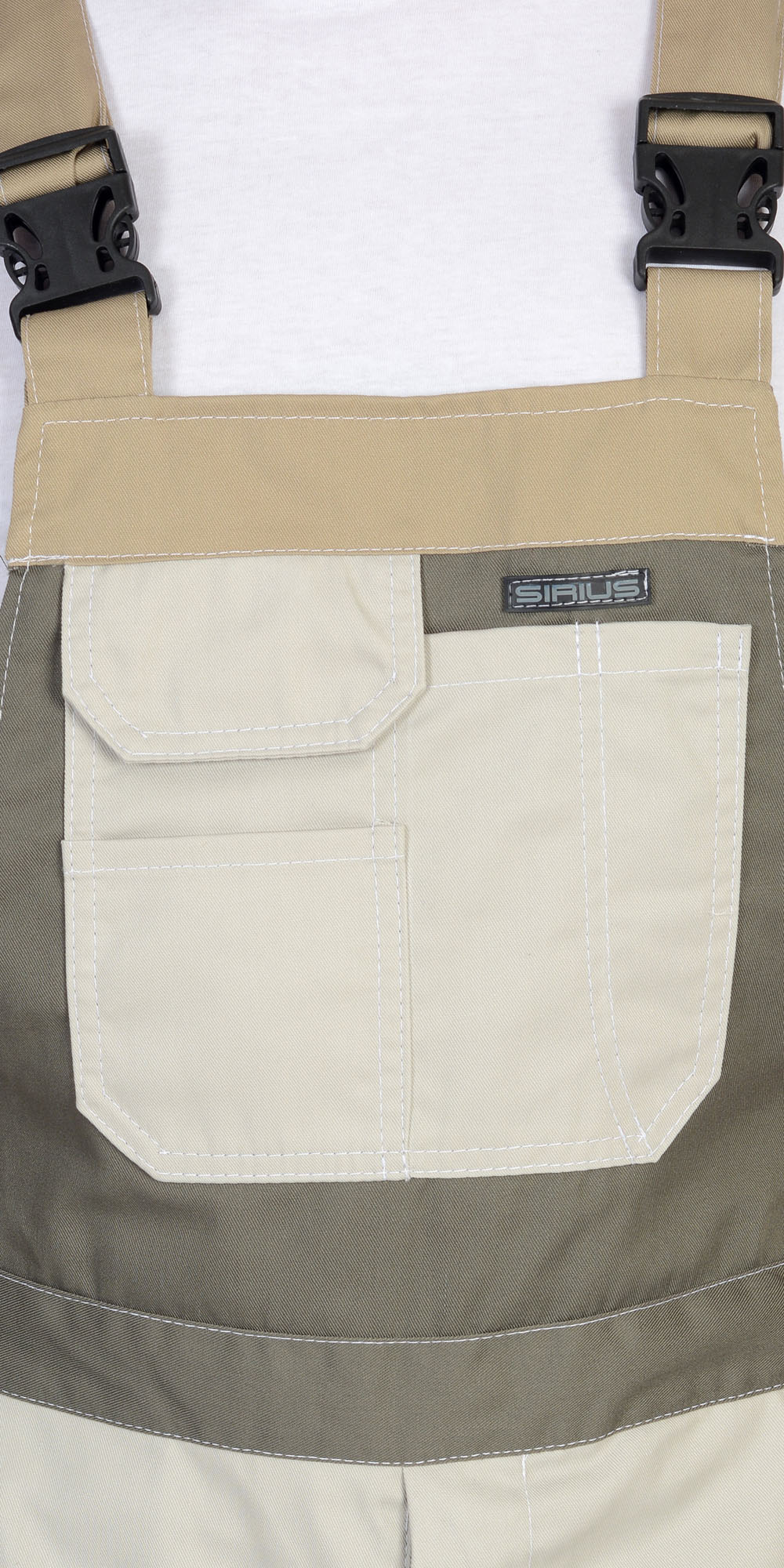 Костюм СИРИУС-КАСПИЙ куртка, п/к, молочный с оливой, песочным и СОП