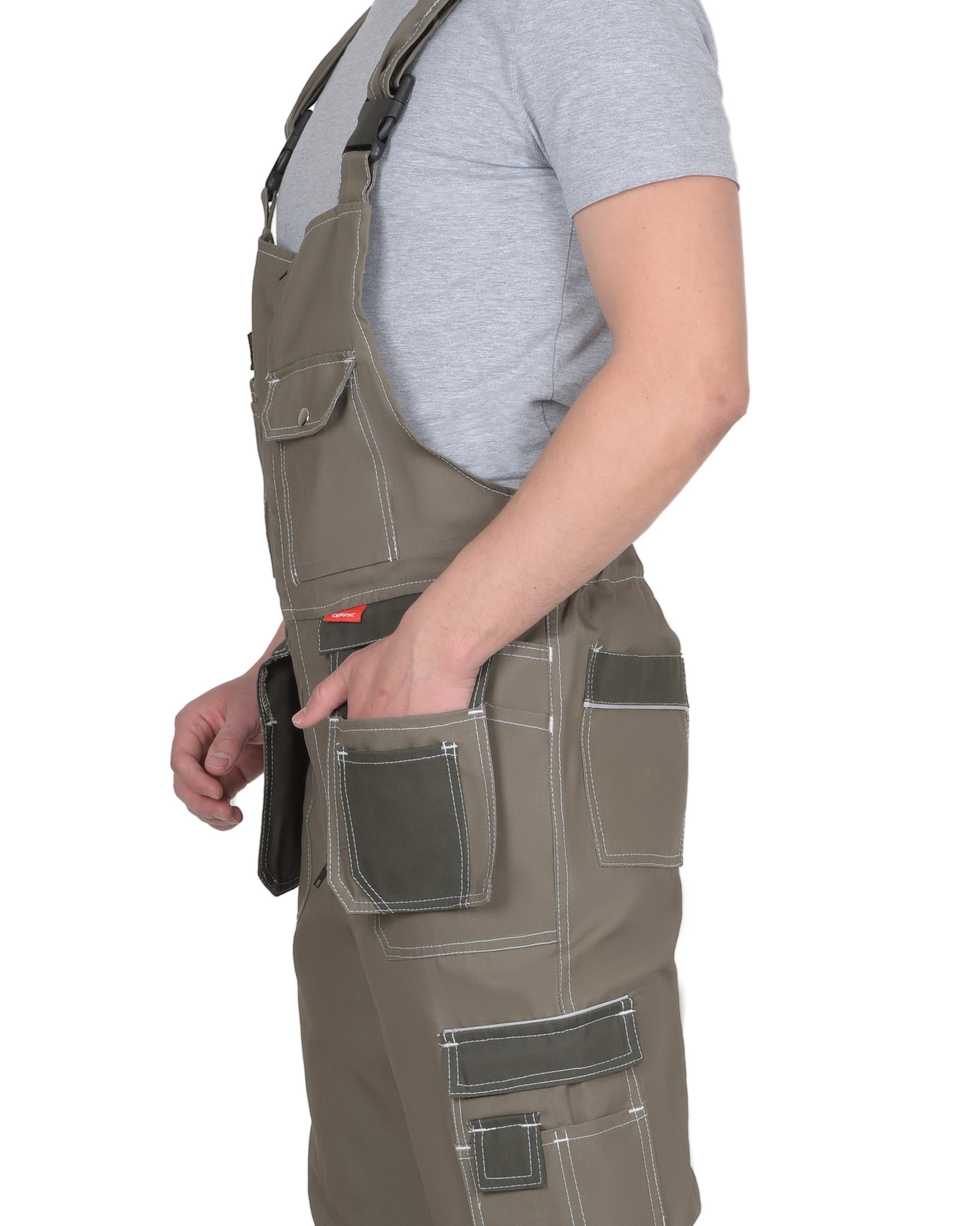 Полукомбинезон СИРИУС-ТОКИО  т. песочный с хаки 100%х/б пл. 265 г/кв.м