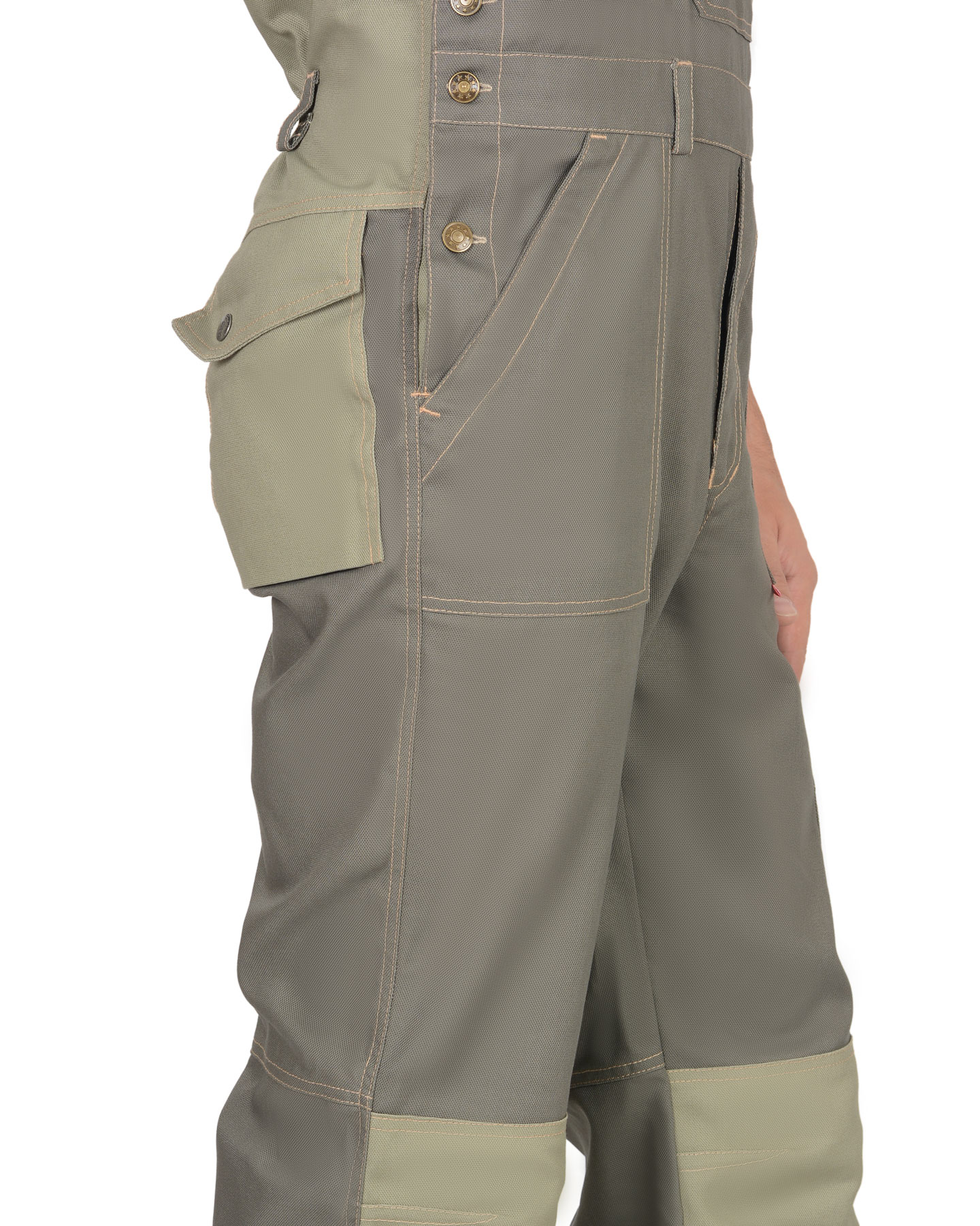 Костюм СИРИУС-ВЕСТ-ВОРК куртка кор., п/к т.оливковый со св.оливковым пл. 275 г/кв.м 