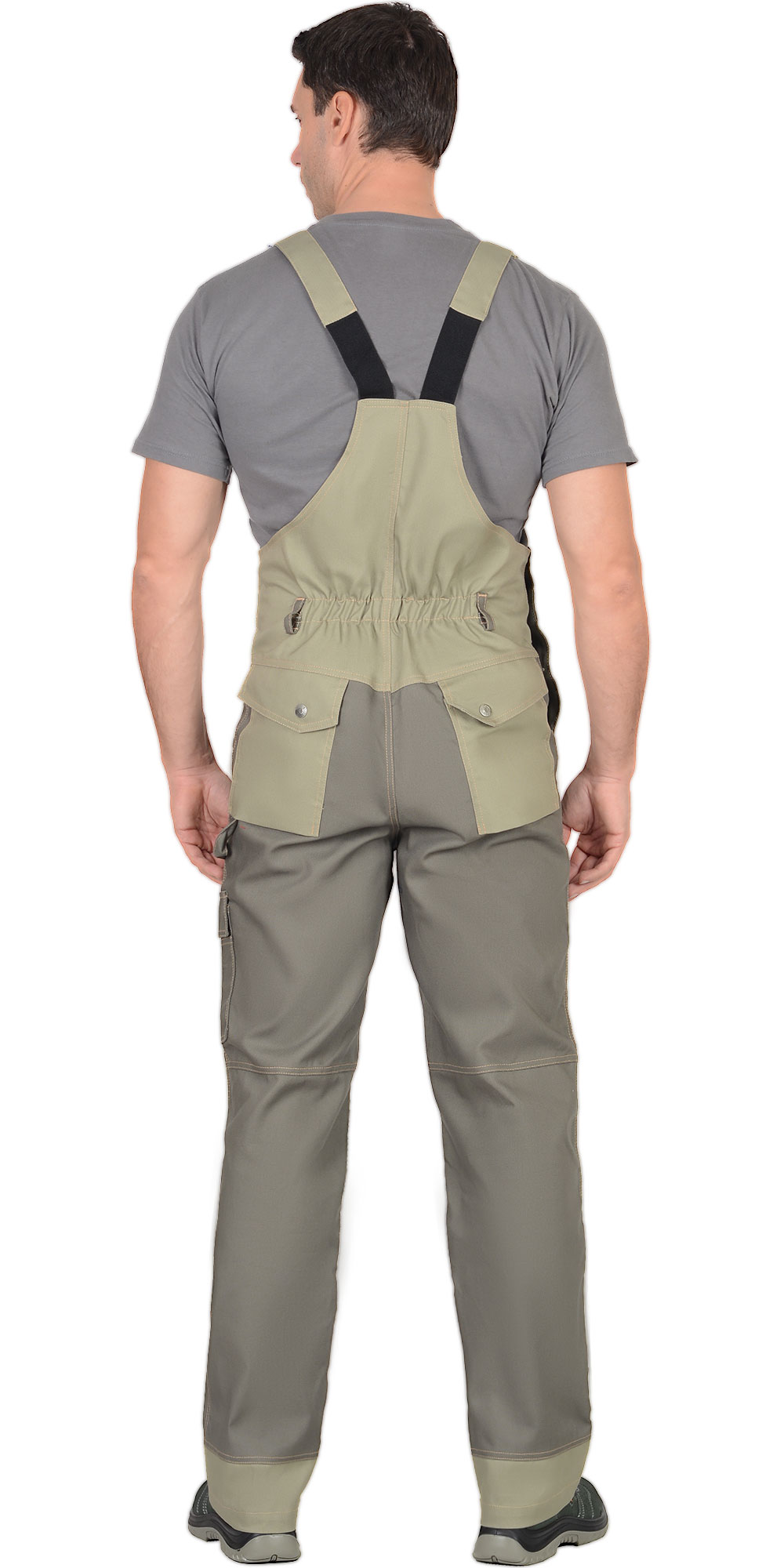 Костюм СИРИУС-ВЕСТ-ВОРК куртка кор., п/к т.оливковый со св.оливковым пл. 275 г/кв.м 