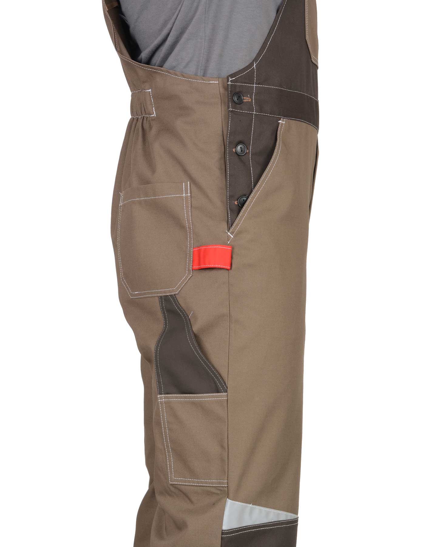 Костюм СИРИУС-ФАВОРИТ-МЕГА куртка, п/к, светло-коричневый с коричневым, красным и СОП