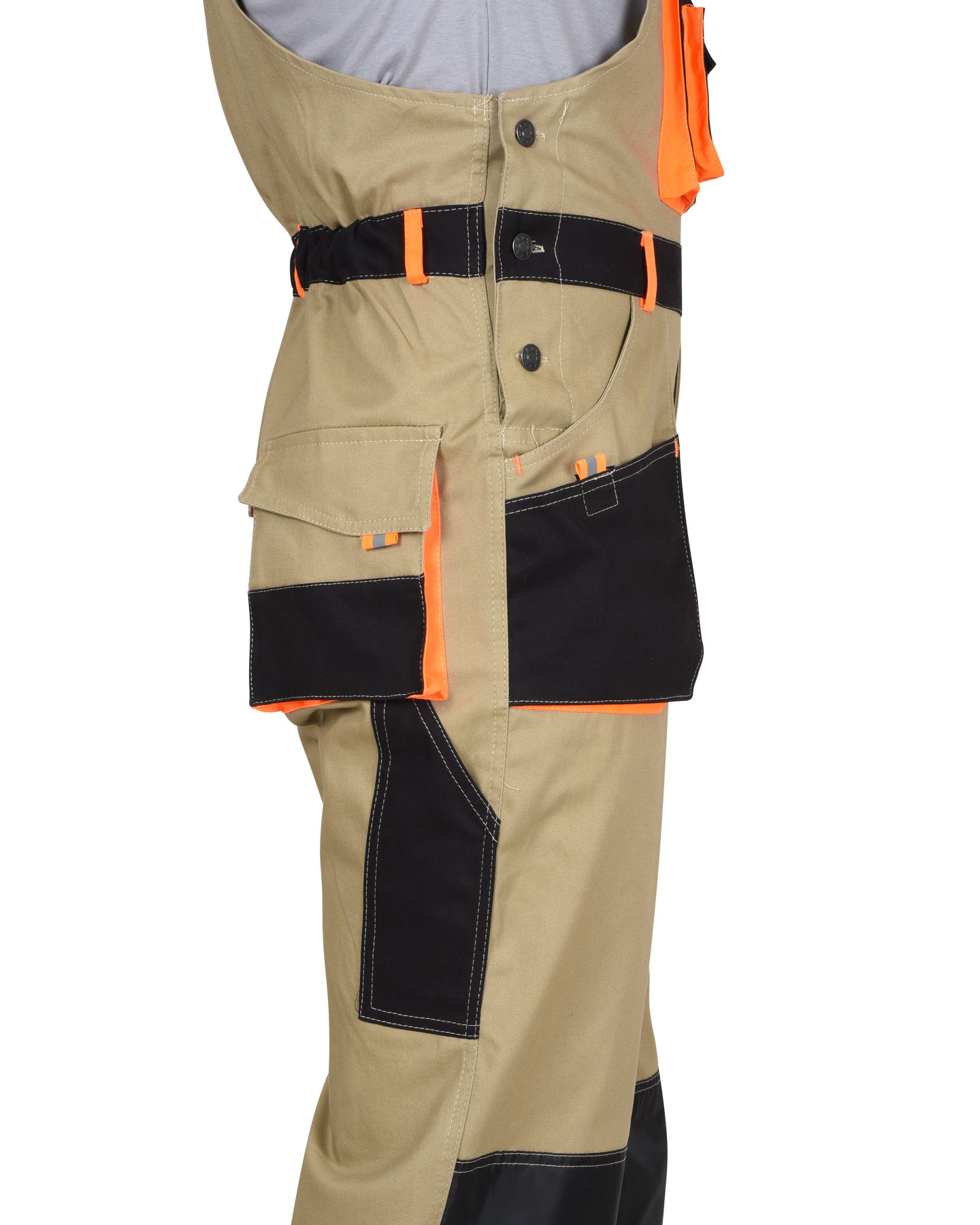 Костюм СИРИУС-МАНХЕТТЕН куртка, п/к песочный с оранж. и черным тк. мех. стрейч пл. 250г/кв.м 