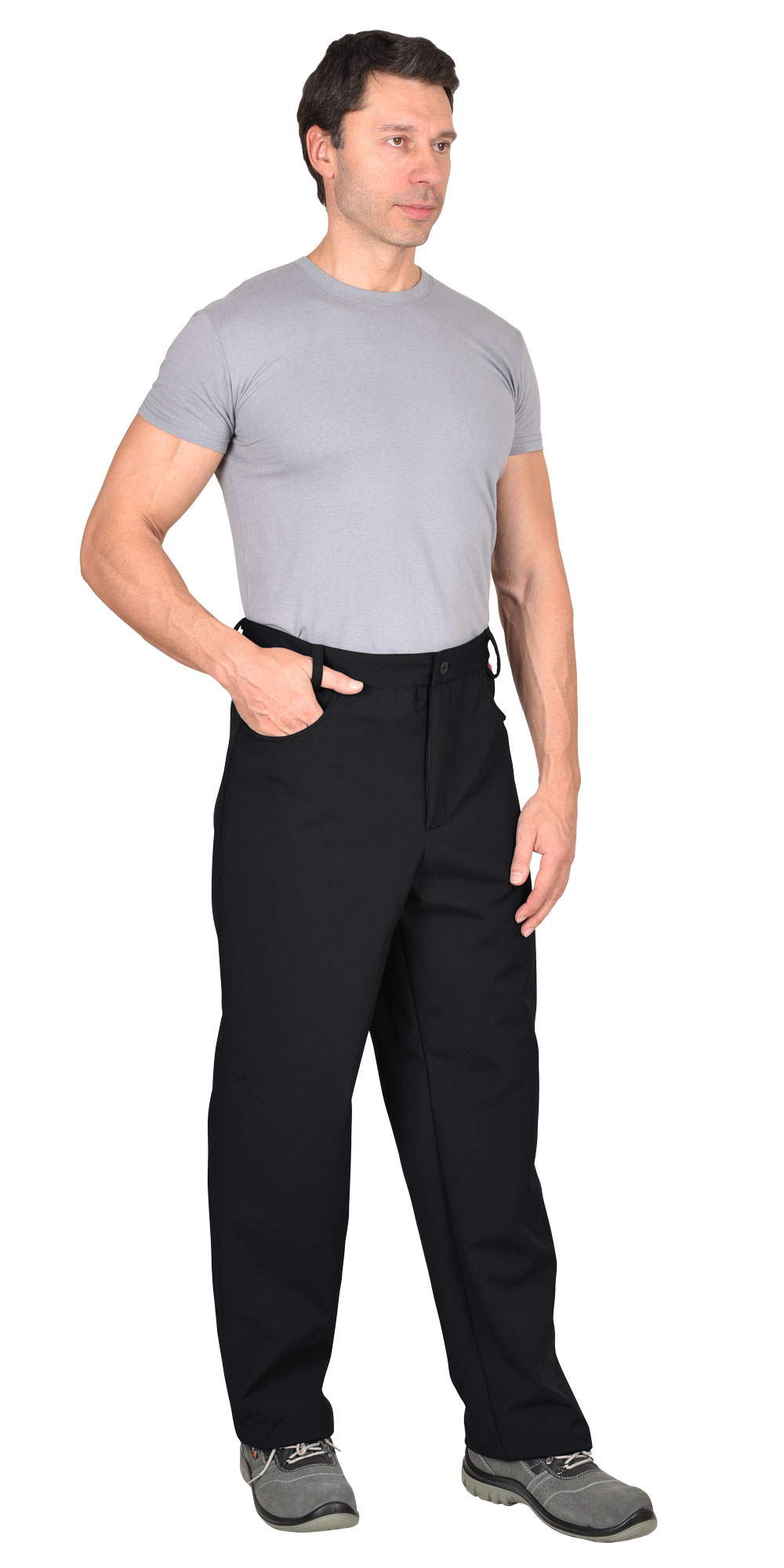 Костюм СИРИУС-АЗОВ с капюшоном черный софтшелл пл 350 г/кв.м 