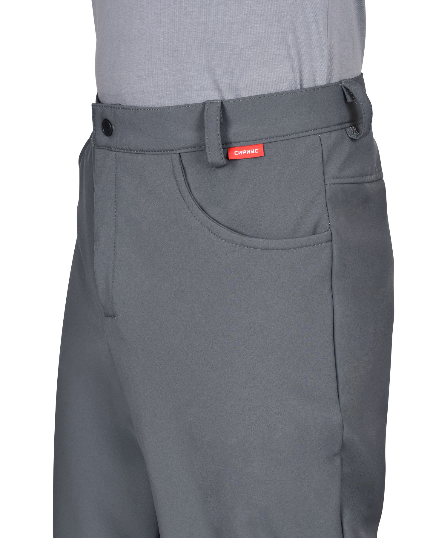 Костюм СИРИУС-АЗОВ с капюшоном серый софтшелл пл 350 г/кв.м 