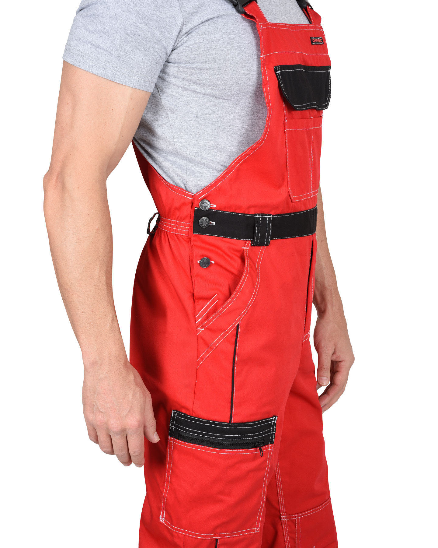 Костюм СИРИУС-ПРЕСТИЖ куртка, полукомбинезон красный с черным