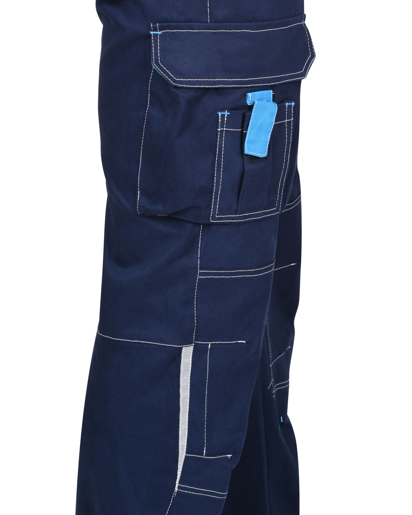 Костюм СИРИУС-ДЖЕТ куртка, полукомбинезон синий с голубым тк. мех. стрейч с ВО