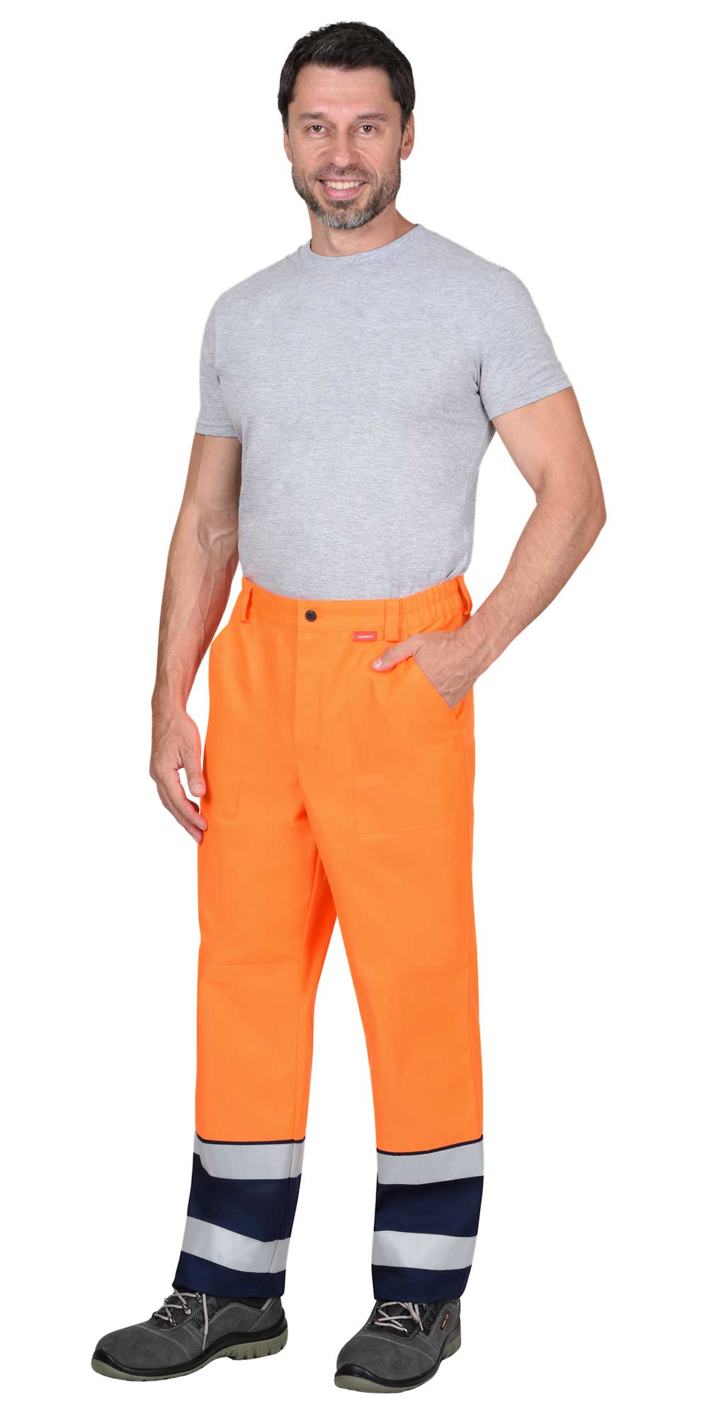 Костюм СИРИУС-ТЕРМИНАЛ-3-РОСС куртка, брюки оранжевая с темно-синим