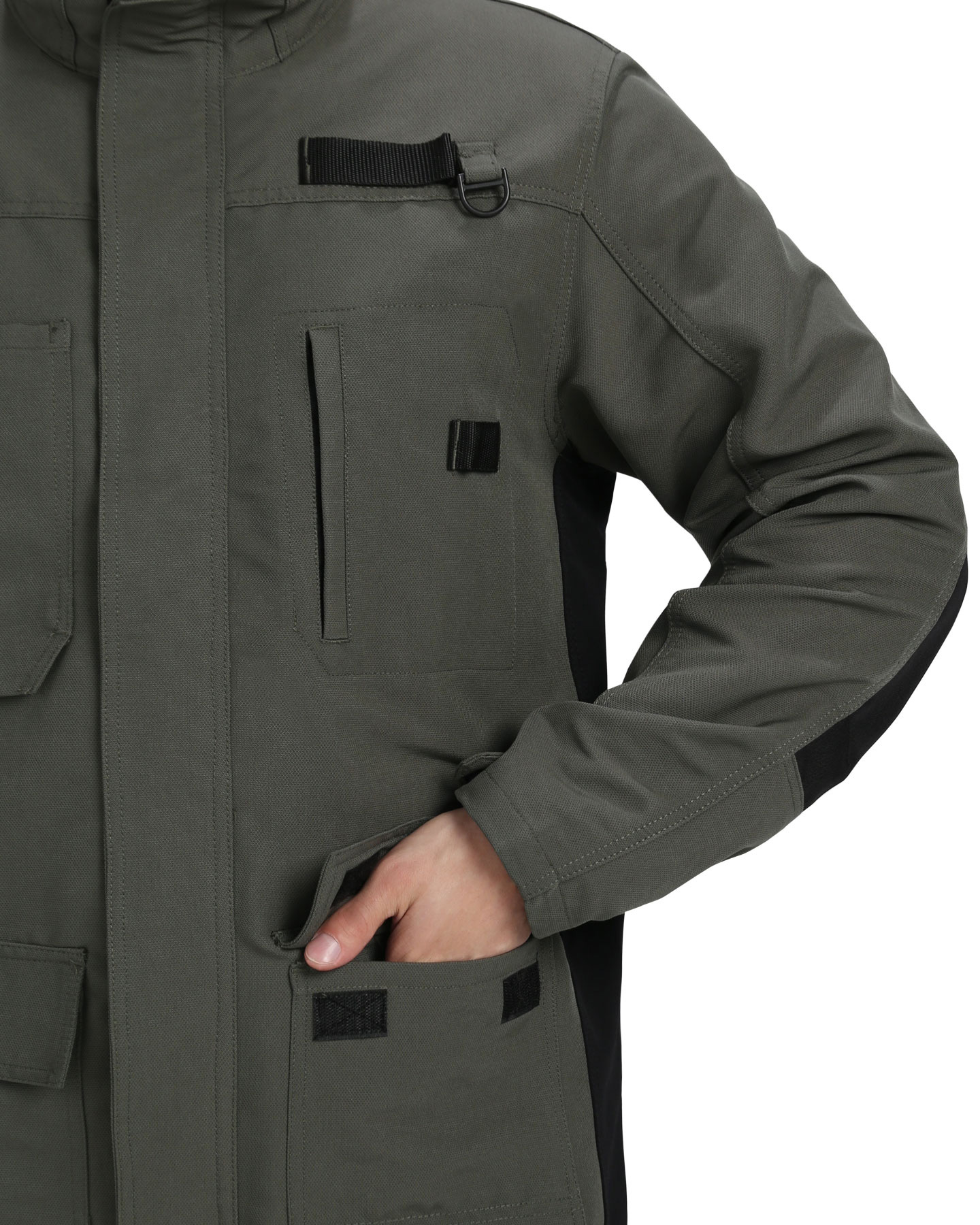 Костюм СИРИУС-ТРИТОН куртка, брюки хаки с черным тк.Кошачий глаз