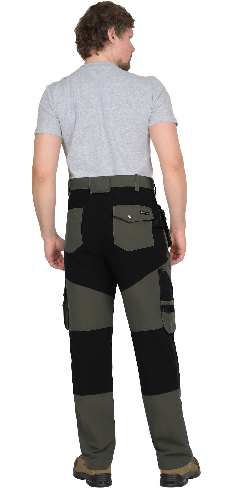 Костюм СИРИУС-ТРИТОН куртка, брюки хаки с черным тк.Кошачий глаз