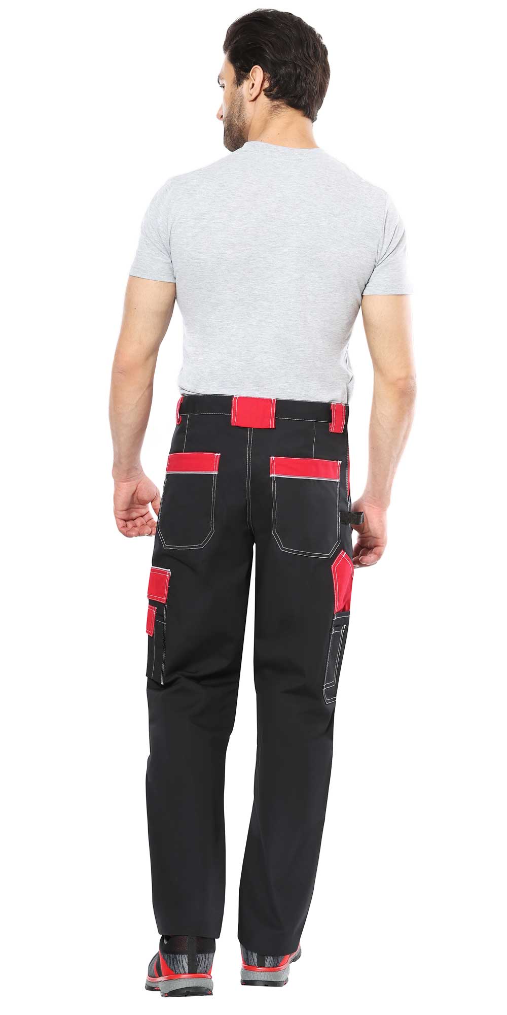 Костюм СИРИУС-АГАТ куртка, брюки черный с красным пл. 260 г/кв.м. ВО отделка