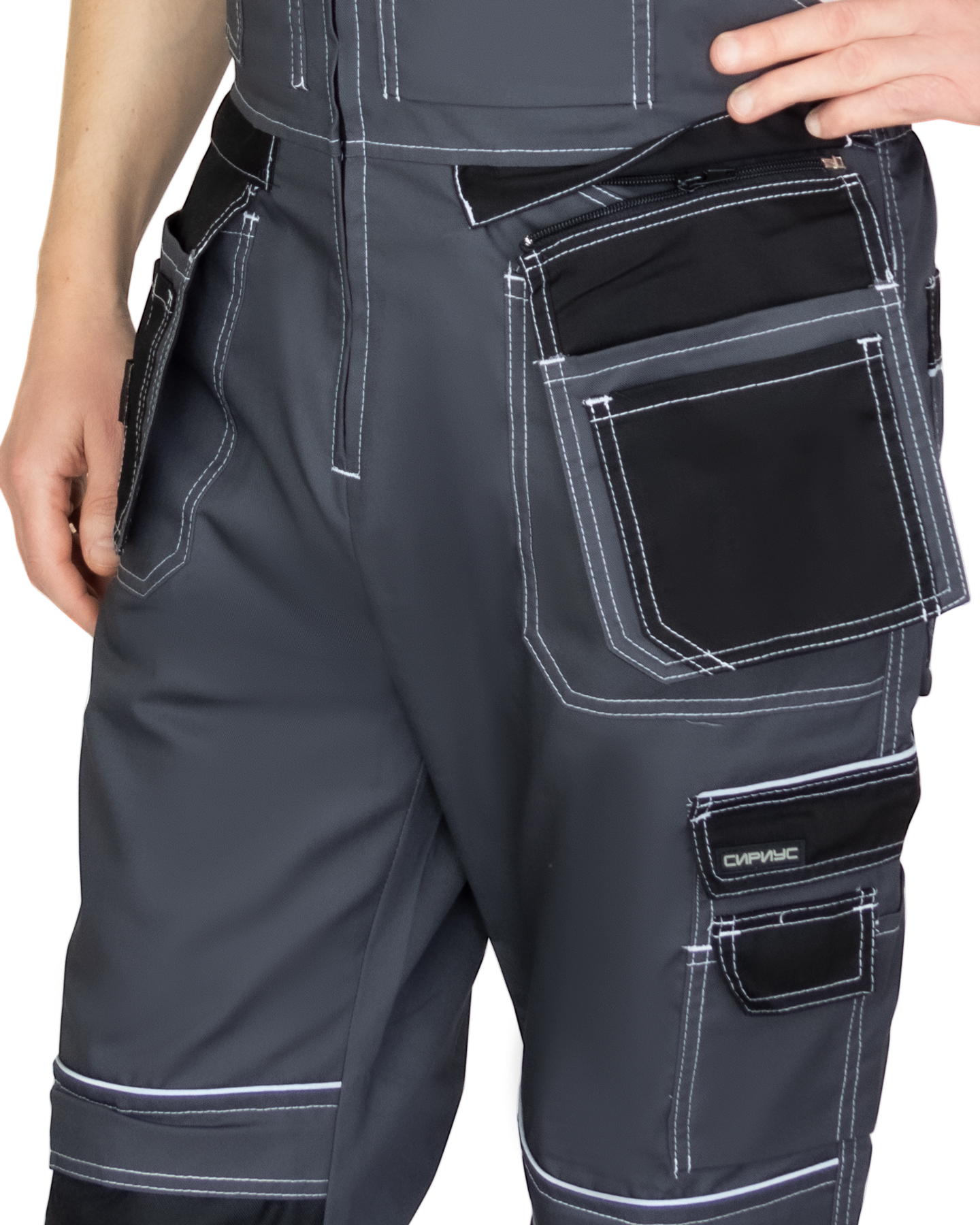 Полукомбинезон СИРИУС-ПРЕСТИЖ-Л темно-серый с черным