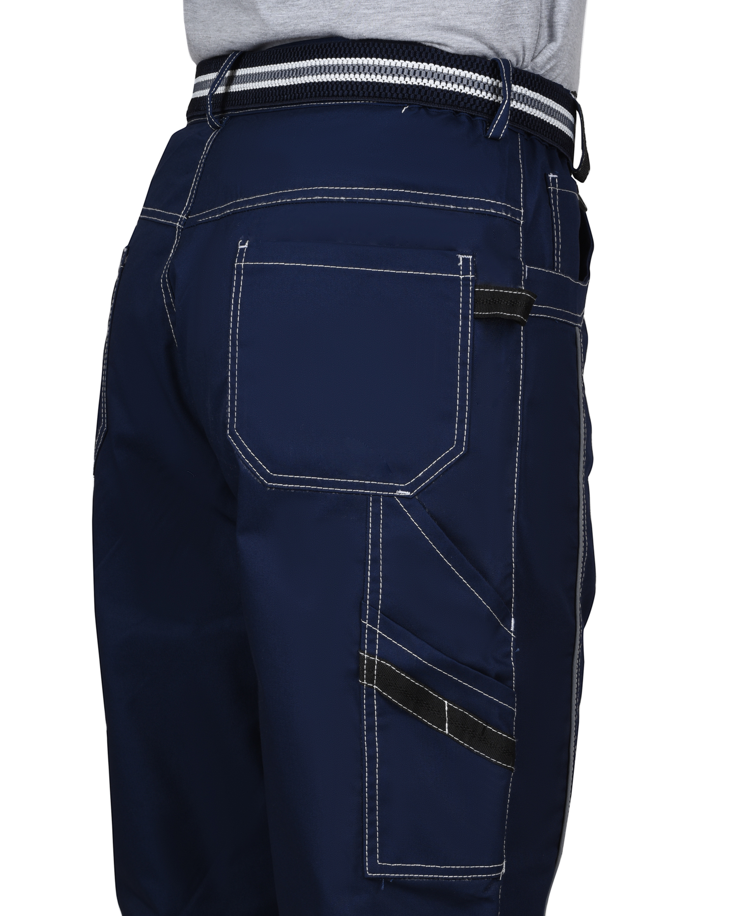 Костюм СИРИУС-ПРЕСТИЖ куртка, брюки, синий с черным и оранжевой отделкой