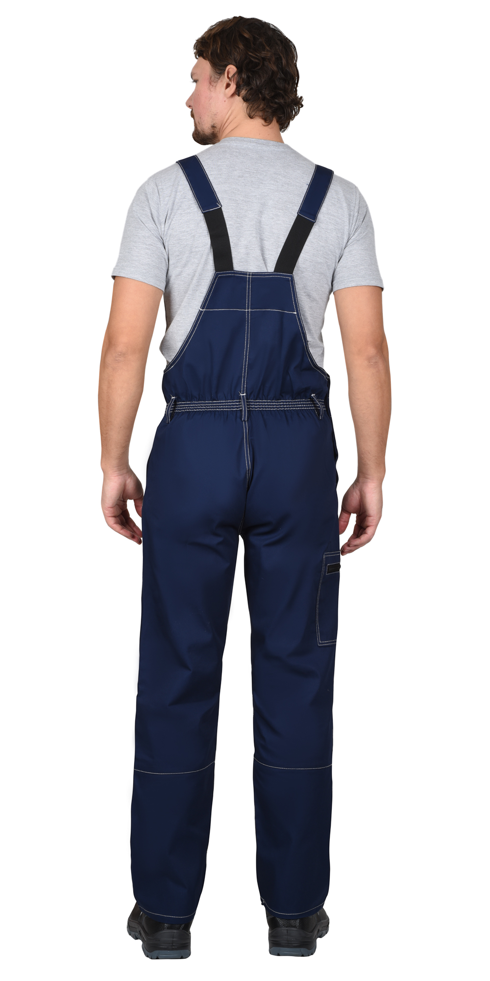 Костюм СИРИУС-ПРЕСТИЖ куртка, п/к, синий с черным и оранжевой отделкой