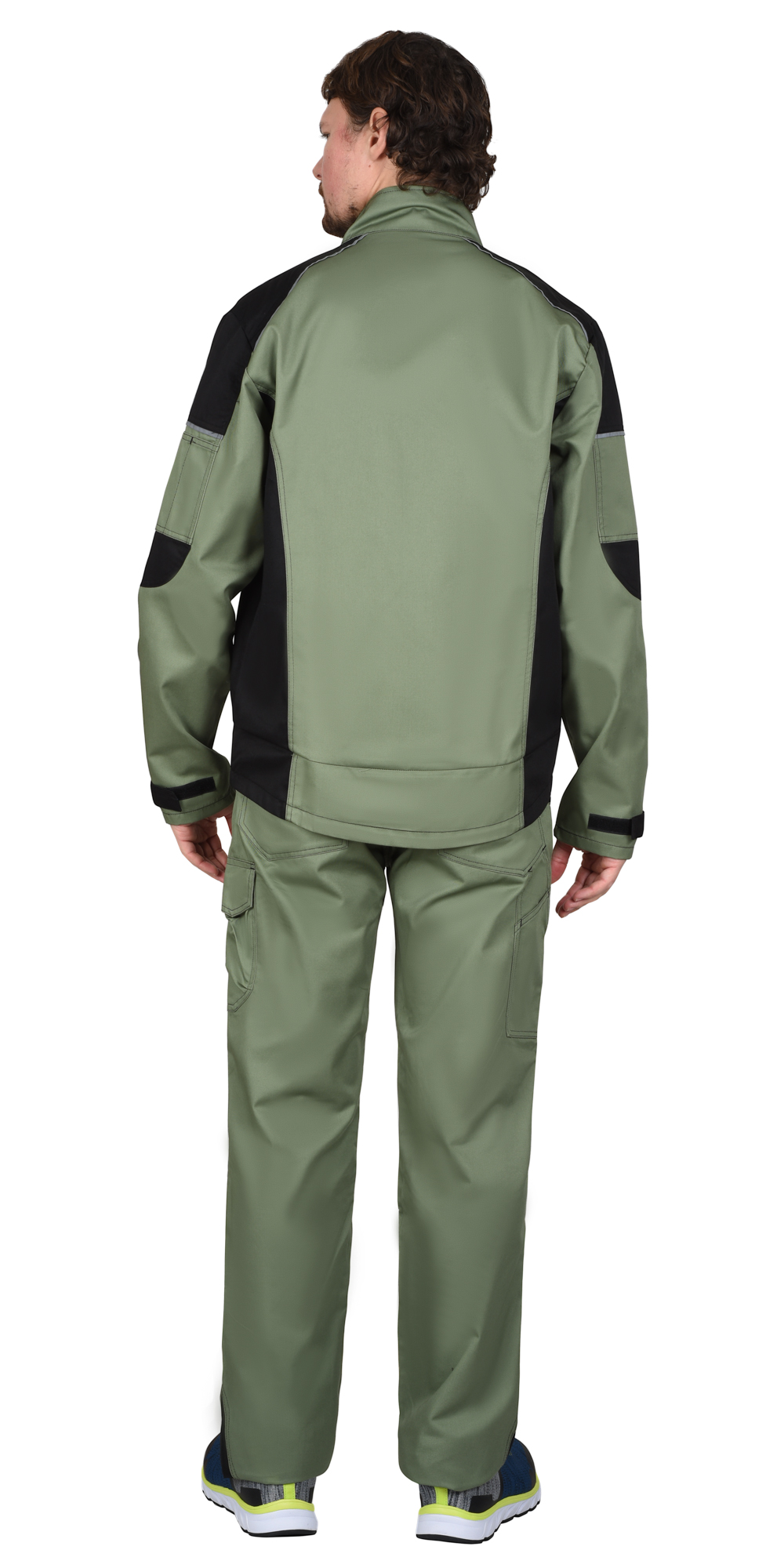 Костюм СИРИУС-ЦИТРИН куртка, брюки, светло-оливковый с черным