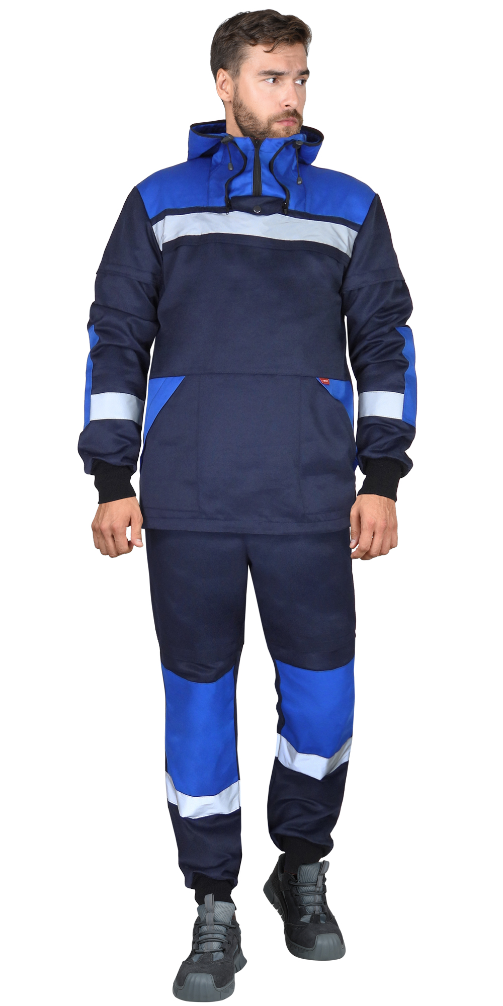 Костюм противоэнцефалитный СИРИУС-АНТИГНУС СТ куртка, брюки, темно-синий с васильковым и СОП