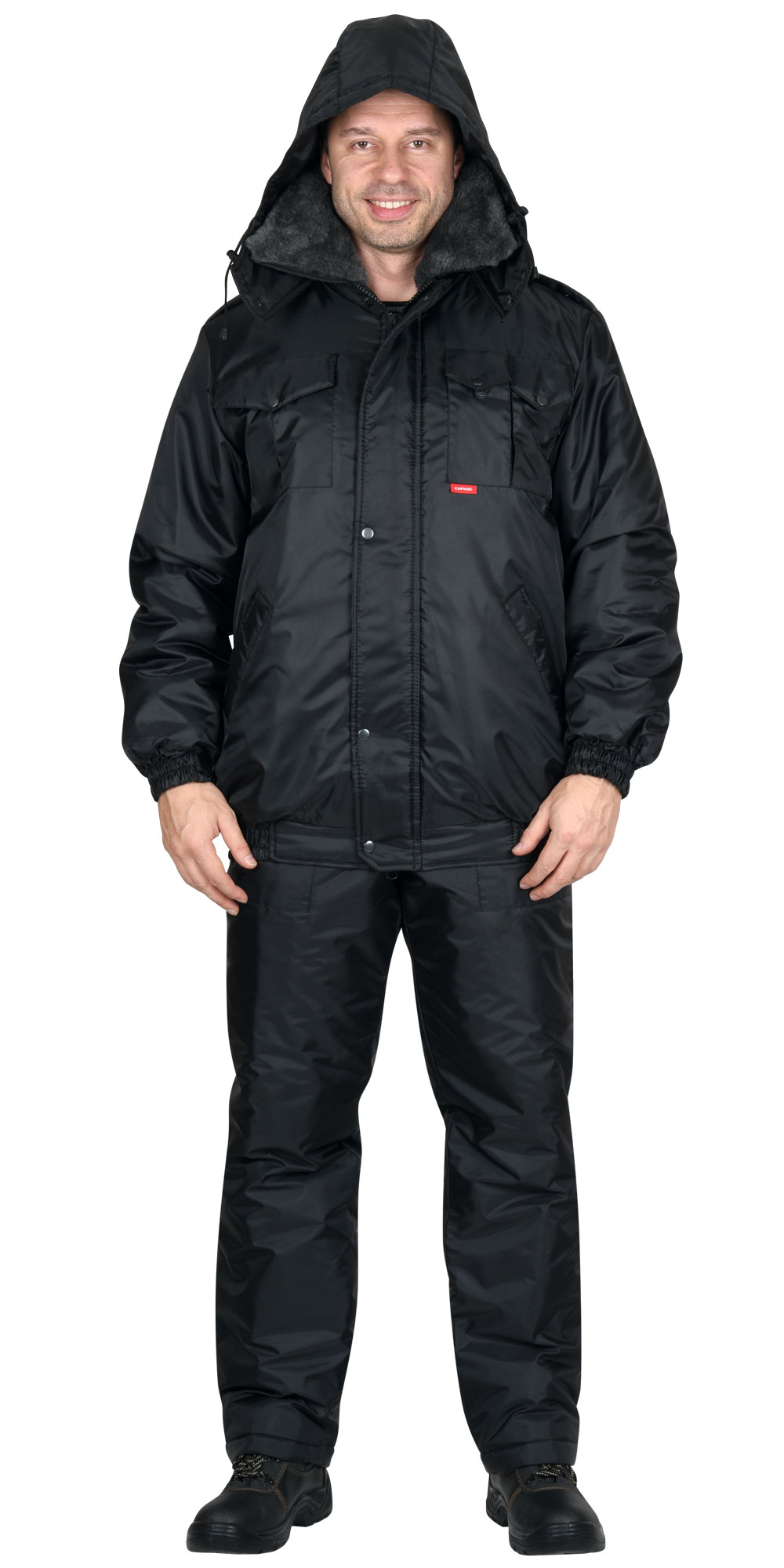 Костюм СИРИУС-ПОЛЮС куртка, полукомбинезон черный