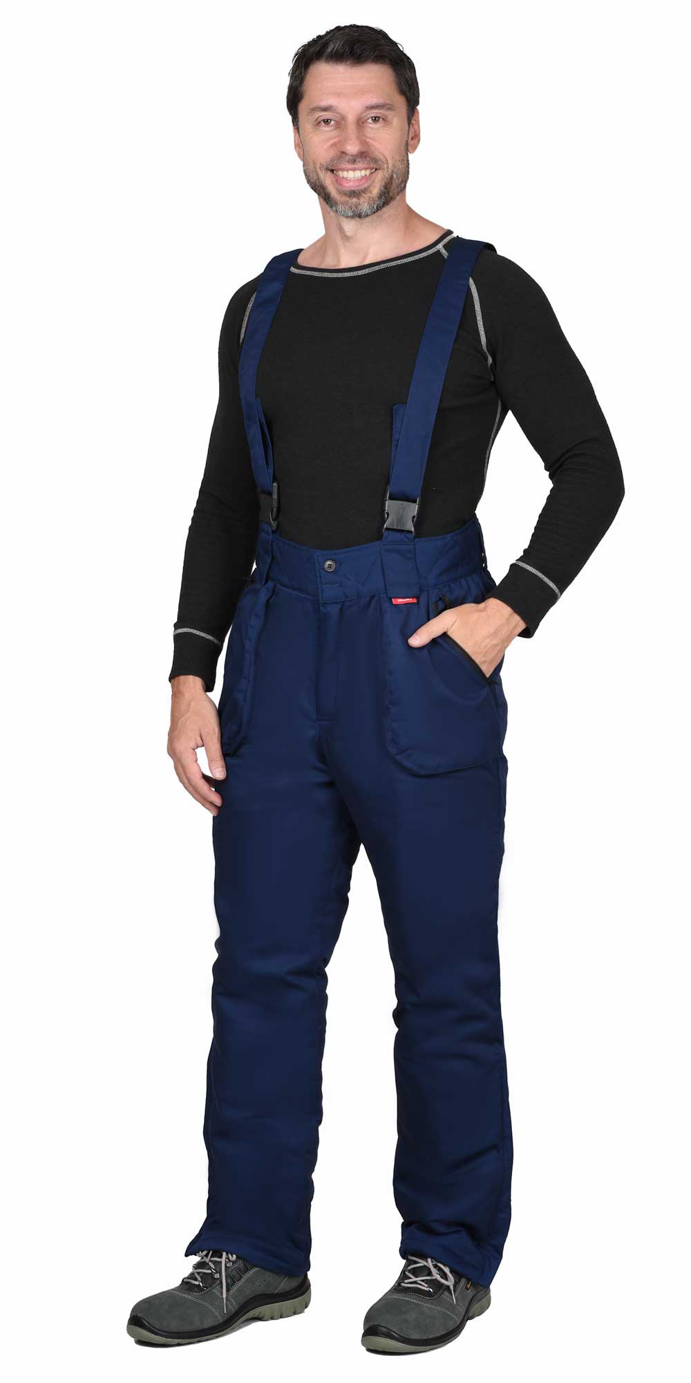 Костюм СИРИУС-ФАВОРИТ зимний: куртка, брюки т.синий со ср.серым