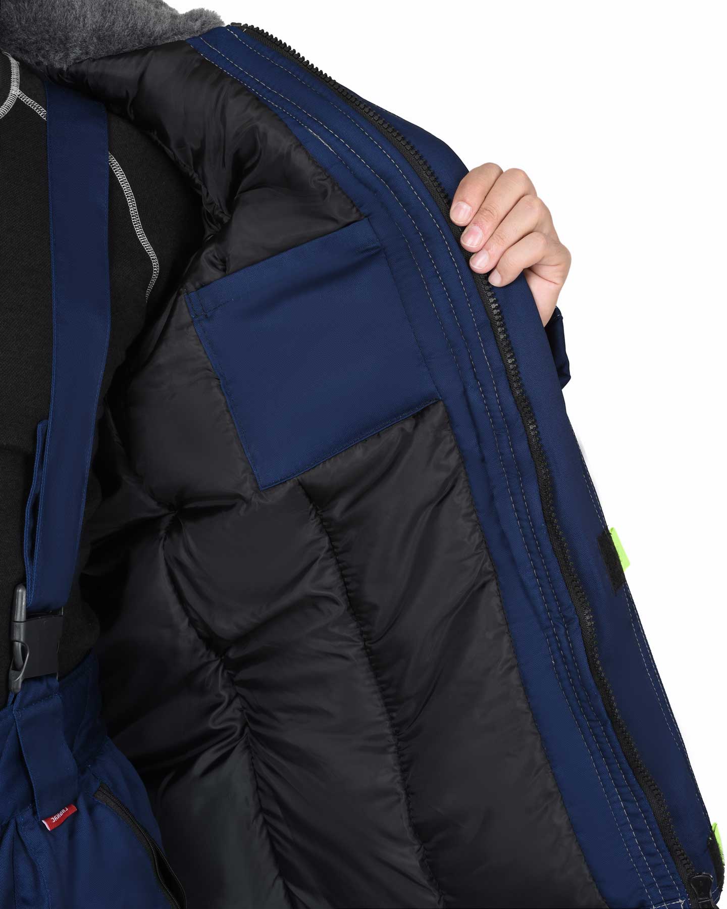 Костюм СИРИУС-ФАВОРИТ зимний: куртка, брюки т.синий со ср.серым