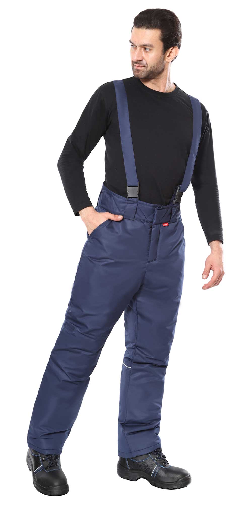 Костюм СИРИУС-КОМФОРТ зимний, куртка, брюки, синий с чёрным 