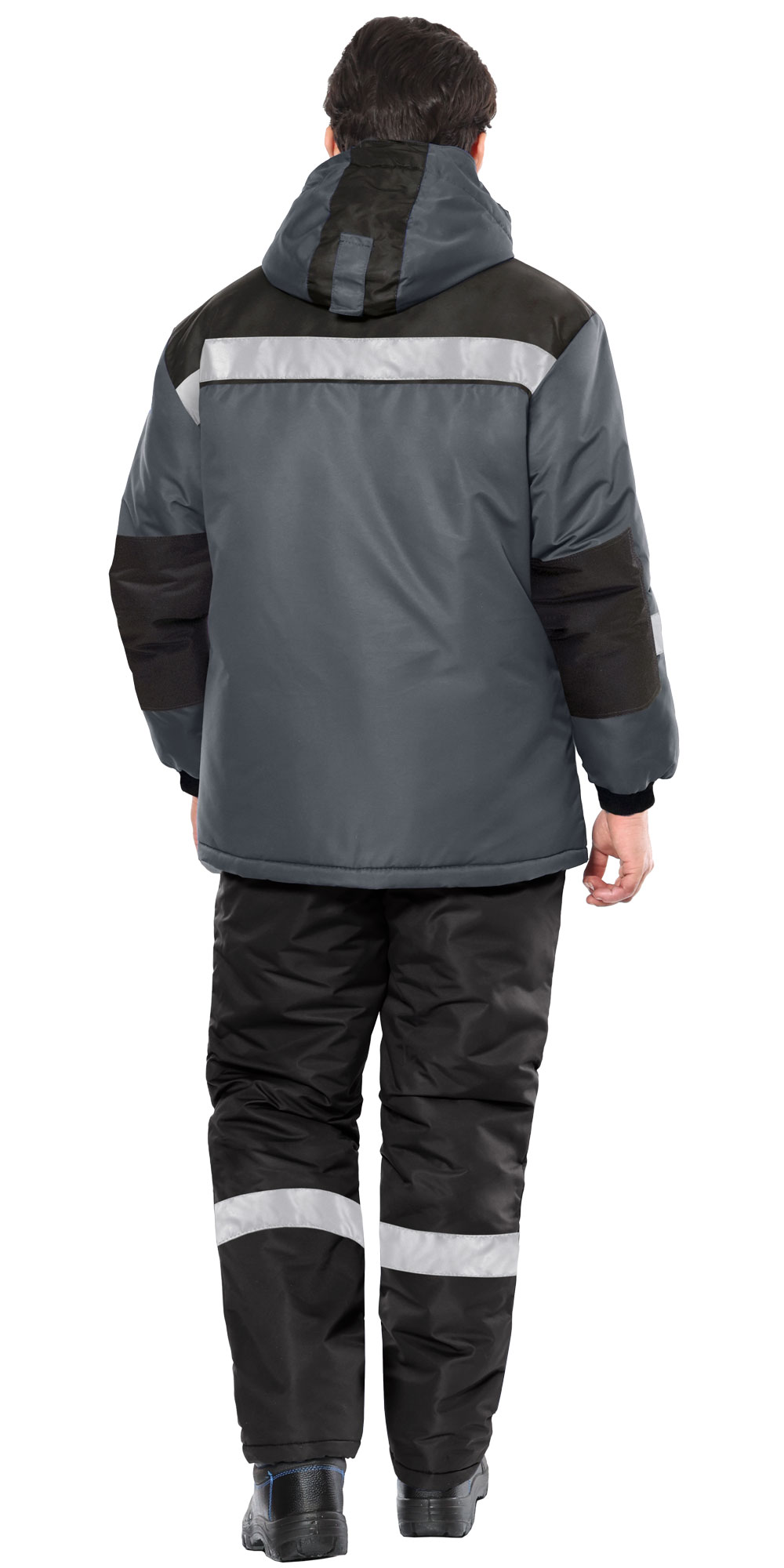 Костюм СИРИУС-КОМФОРТ куртка, брюки, темно-серый с черным