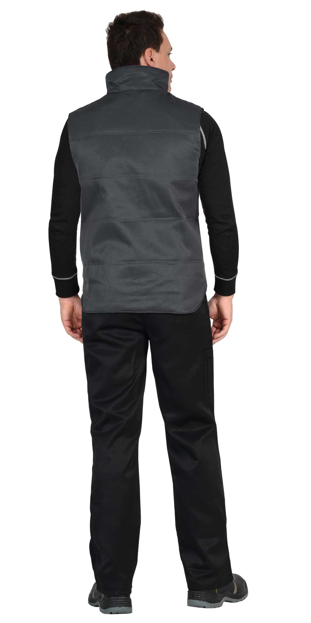 Жилет СИРИУС-ПРОФИ утеплённый, темно-серый