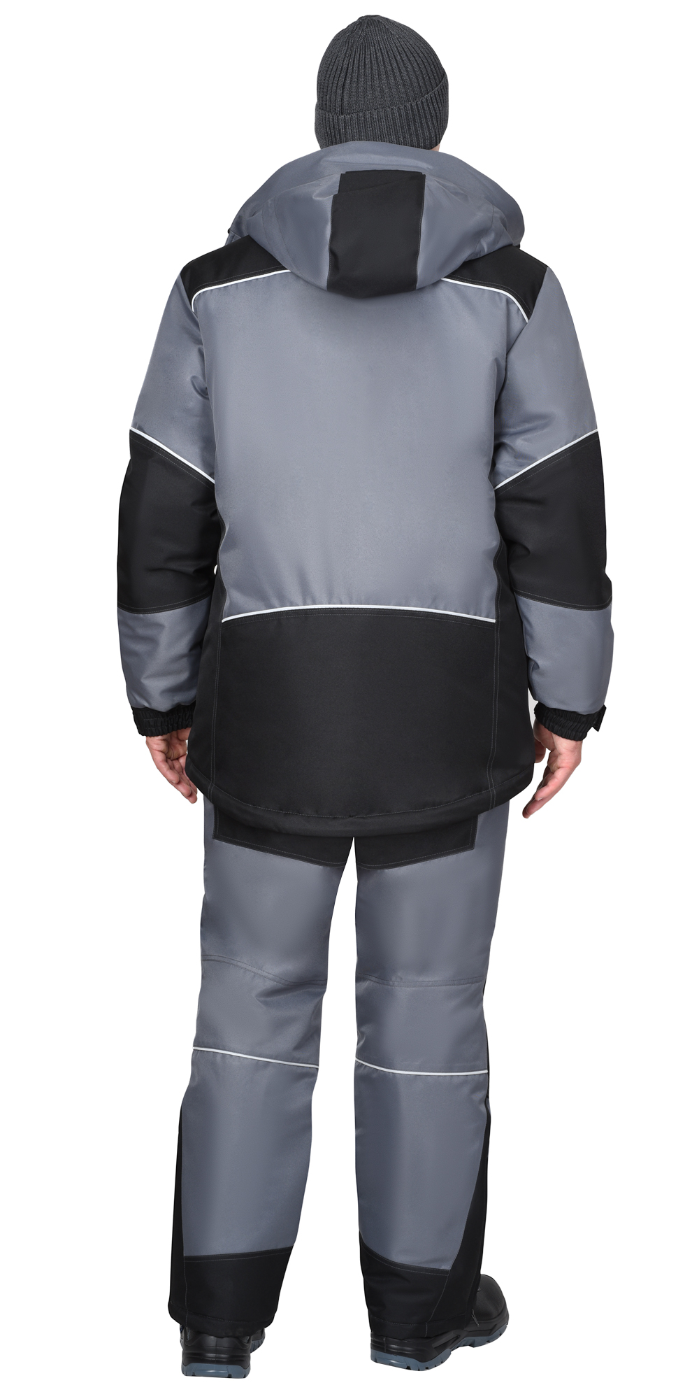 Костюм СИРИУС-АРКТИКА зимний, куртка дл., брюки, средне-серый с черным