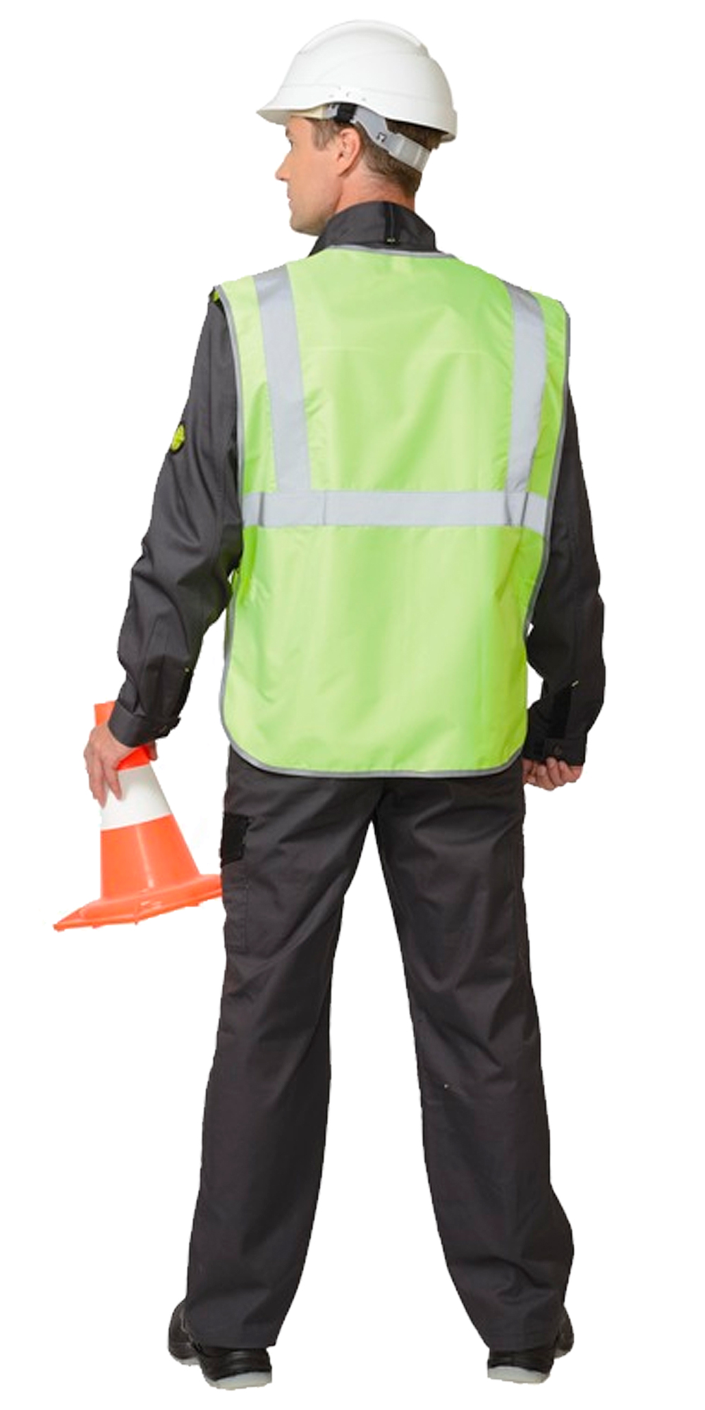 Жилет сигнальный универсальный СИРИУС-ГАБАРИТ-В с 3 СОП (тк.Оксфорд) лимон