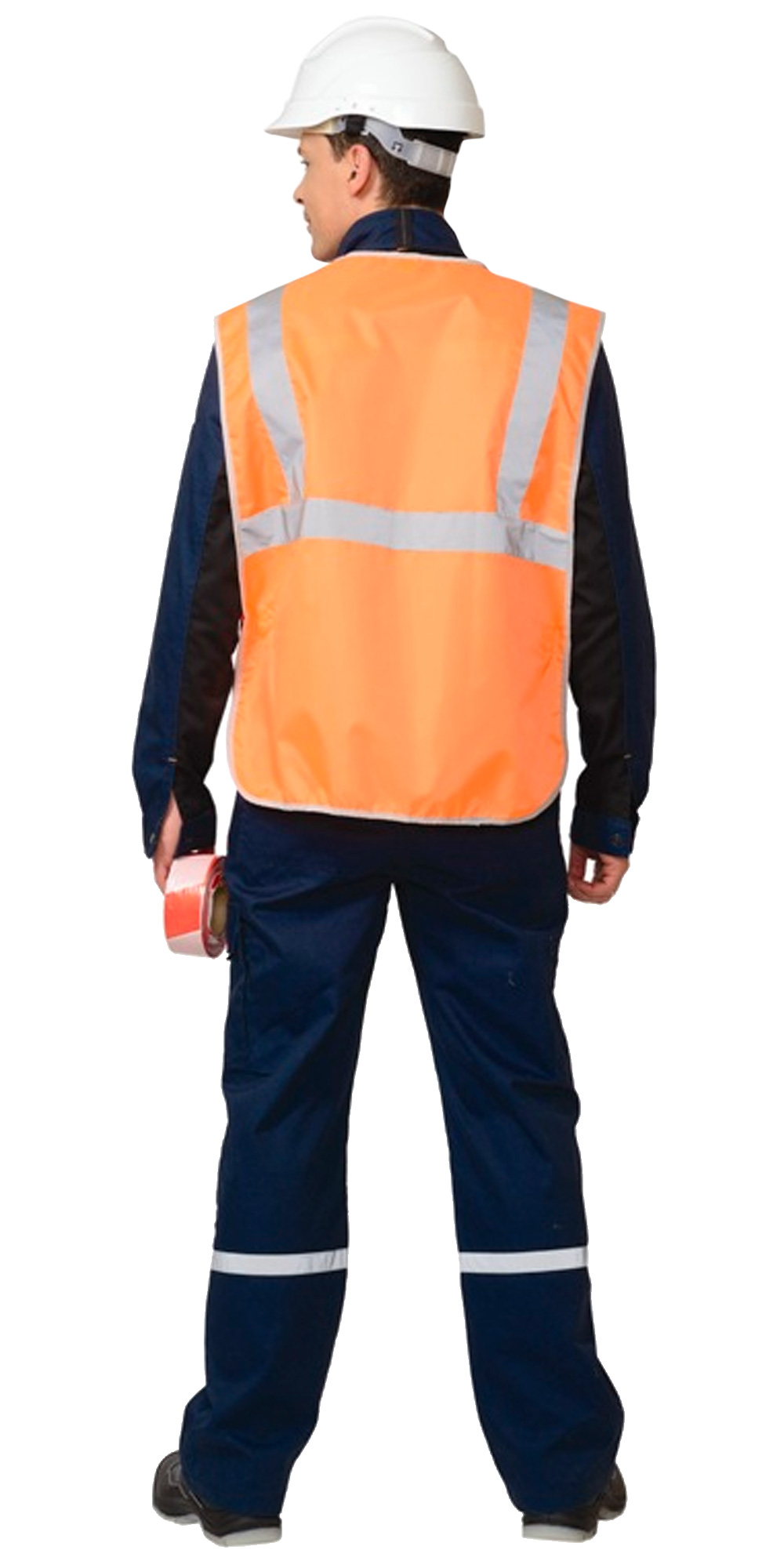 Жилет сигнальный универсальный СИРИУС-ГАБАРИТ-В с 3 СОП (тк.Оксфорд) оранж