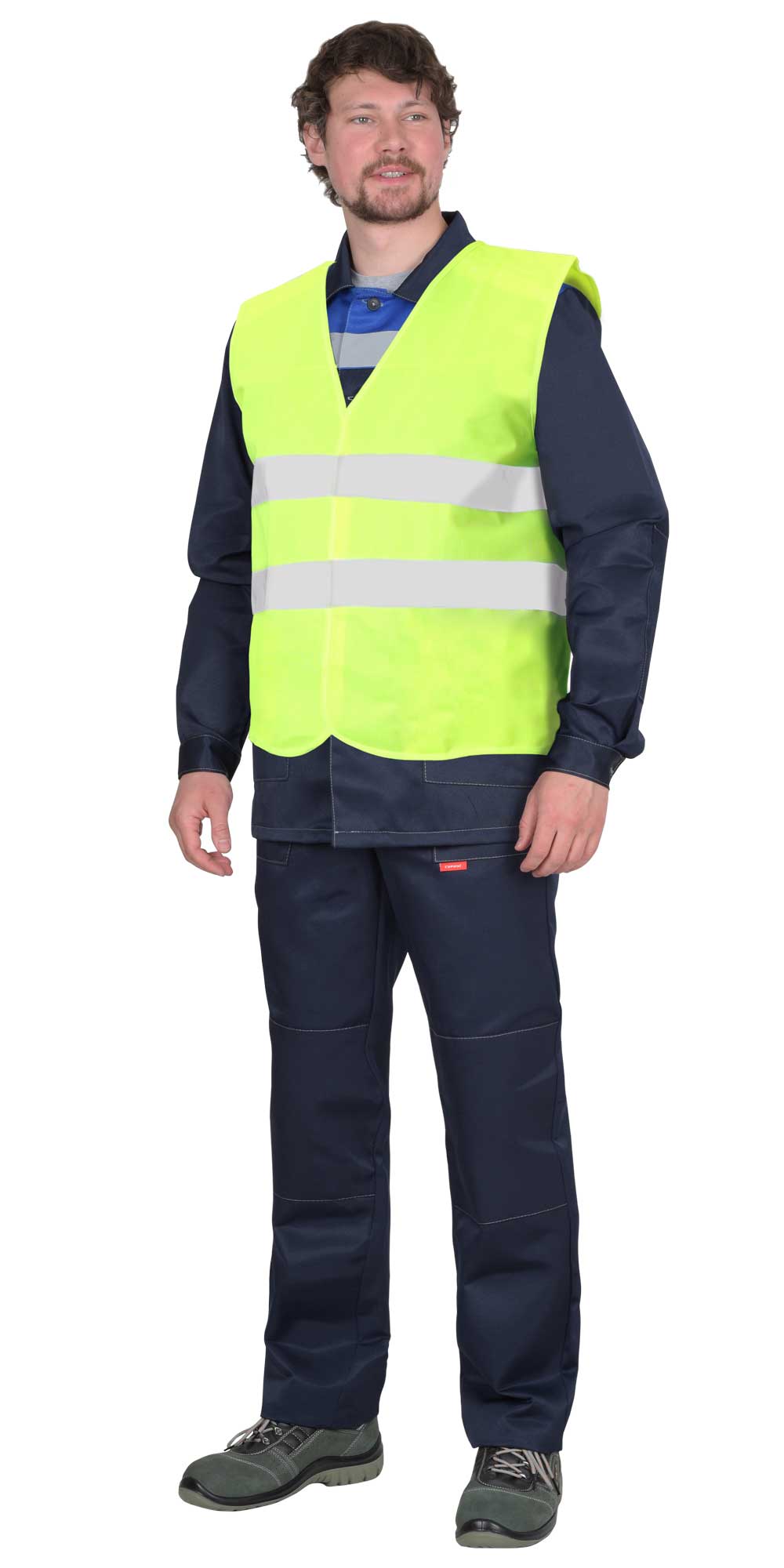 Жилет сигнальный SIRIUS класс 1, 2 СОП (трик.100 гр/м2) лимонный (ЧЗ)