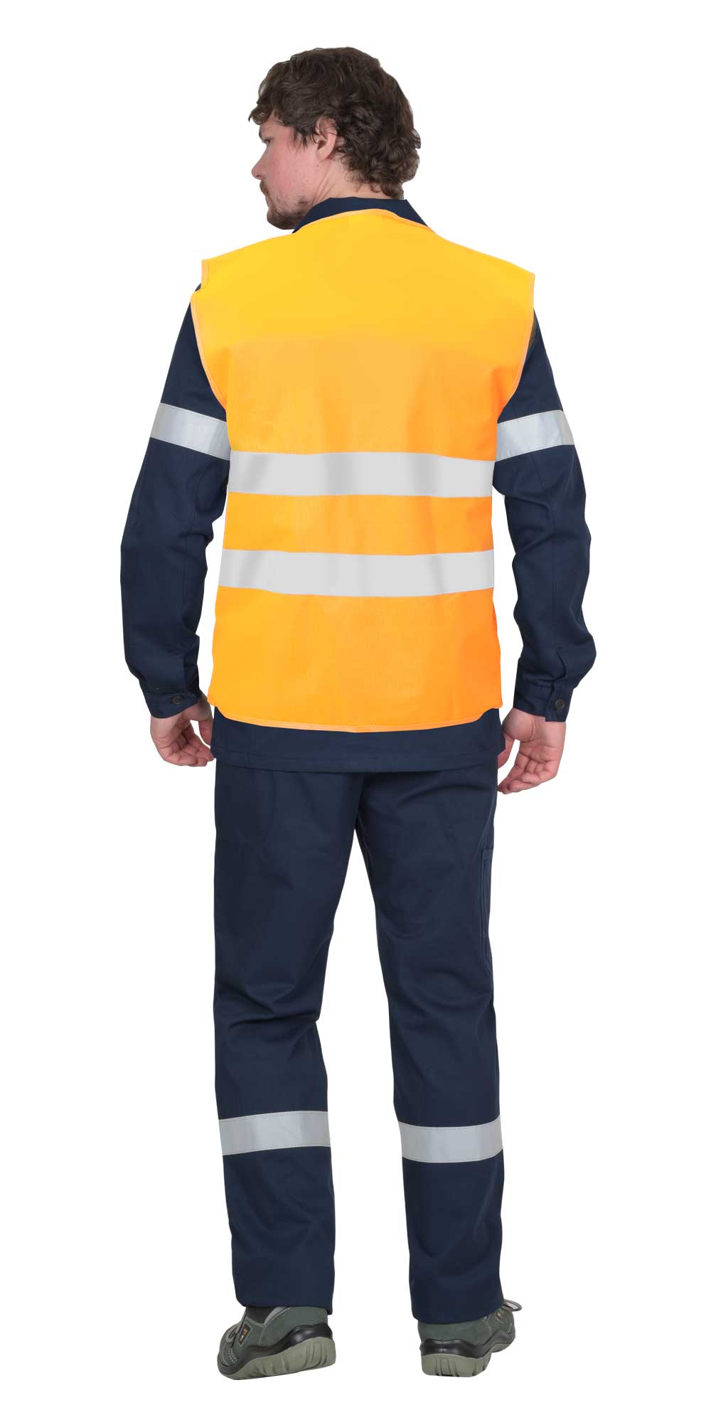 Жилет сигнальный SIRIUS класс 1, 2 СОП (трик.100 гр/м2) оранжевый (ЧЗ)