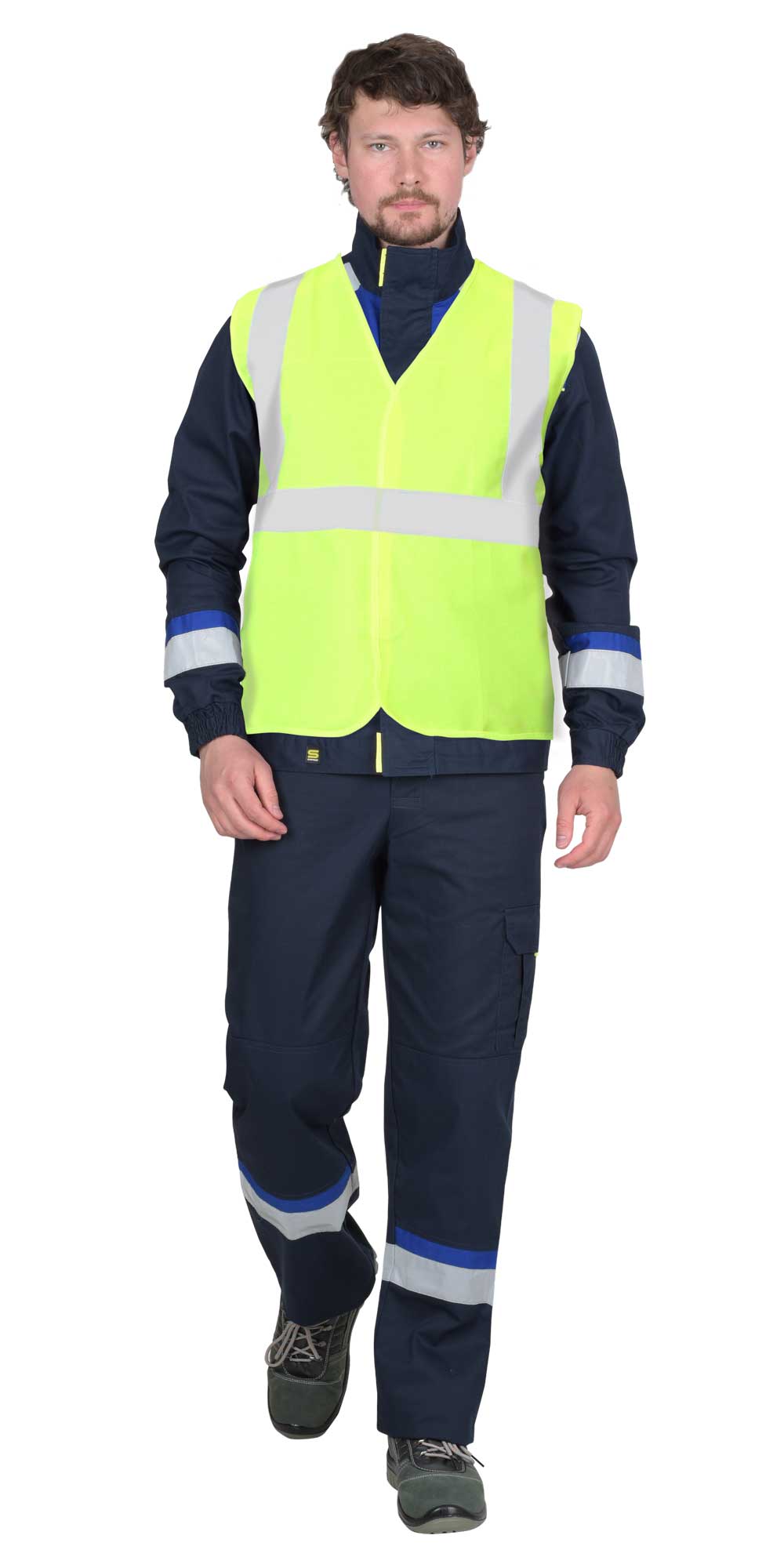 Жилет сигнальный SIRIUS класс 1, 3 СОП (трик.100 гр/м2) лимонный (ЧЗ)