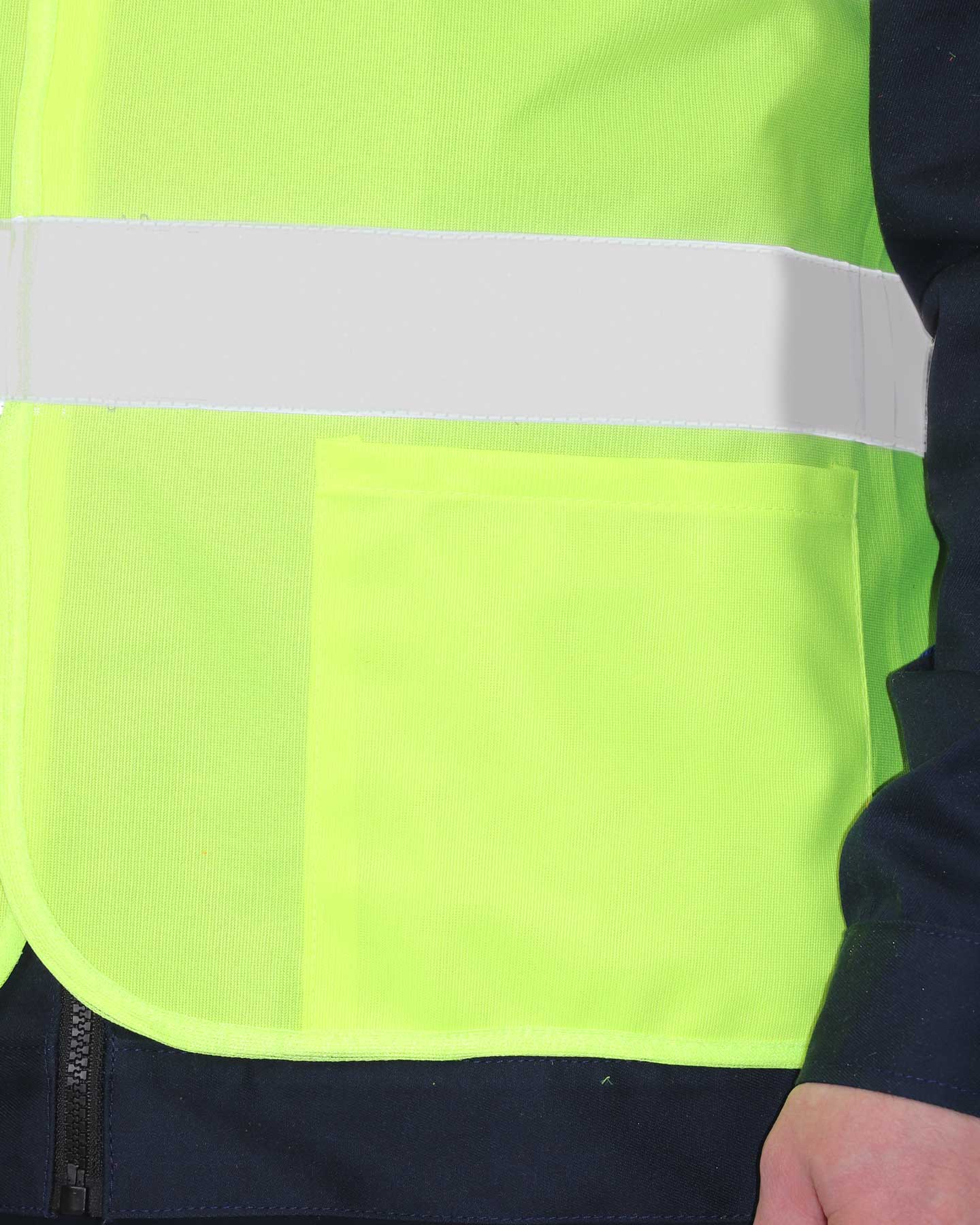 Жилет сигнальный SIRIUS класс 2, 4 СОП (трик.120 гр/м2, карманы) лимонный (ЧЗ)