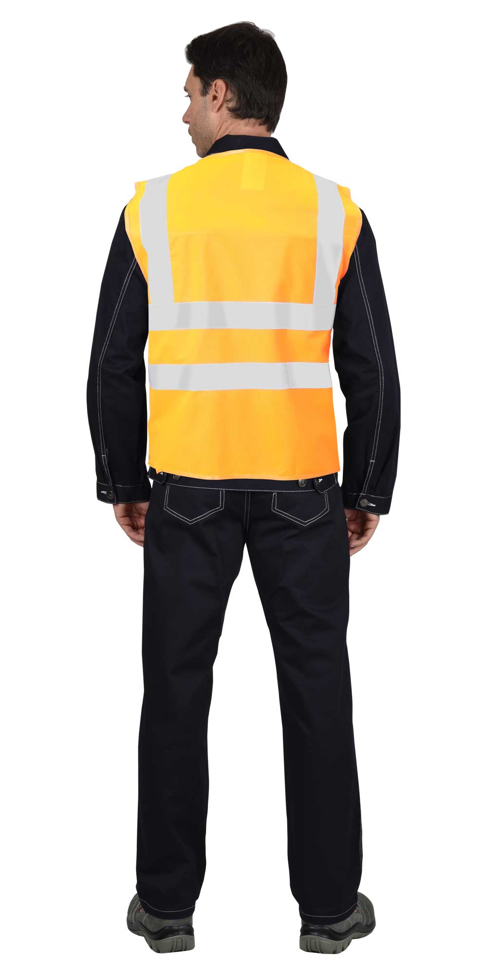 Жилет сигнальный SIRIUS класс 2, 4 СОП (трик.120 гр/м2, карманы) лимонный (ЧЗ)