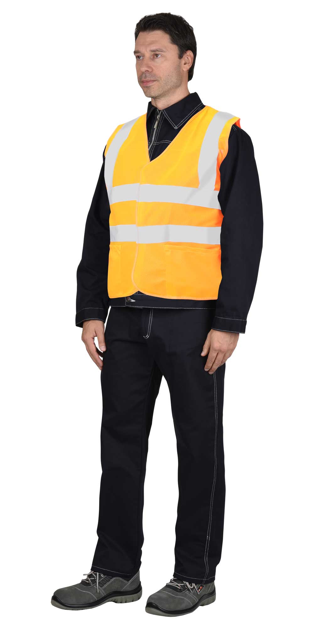 Жилет сигнальный SIRIUS класс 2, 4 СОП (трик.120 гр/м2, карманы) лимонный (ЧЗ)