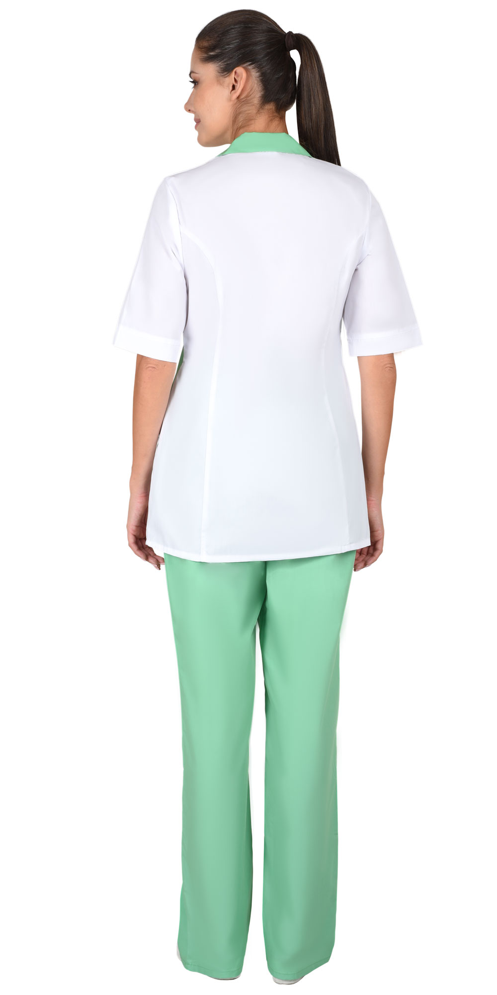 Костюм СИРИУС-ФЛОРЕНЦИЯ женский белый с салатовым