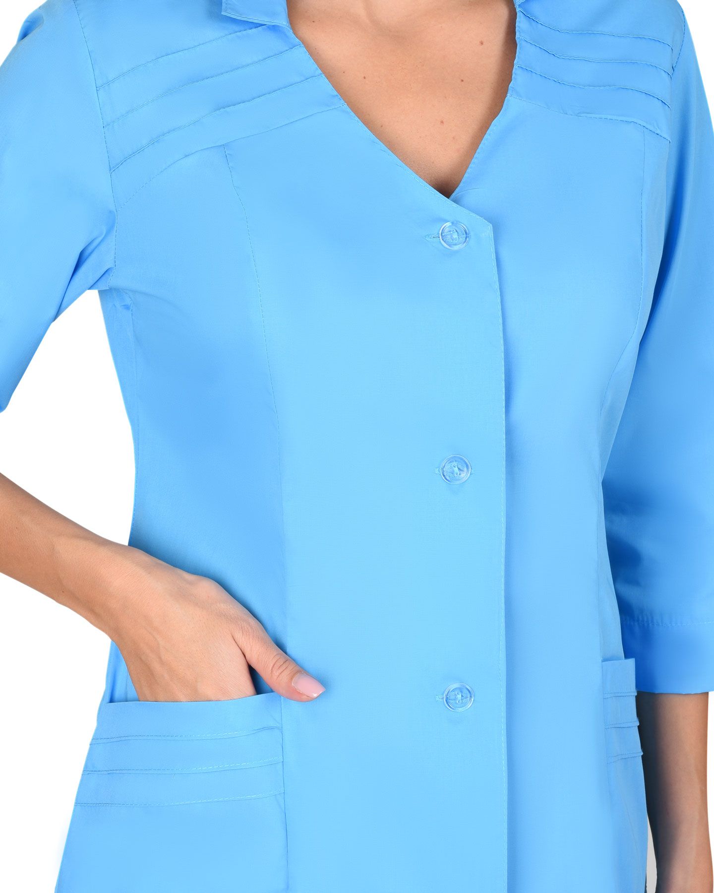 Халат СИРИУС-ЛИМА женский голубой