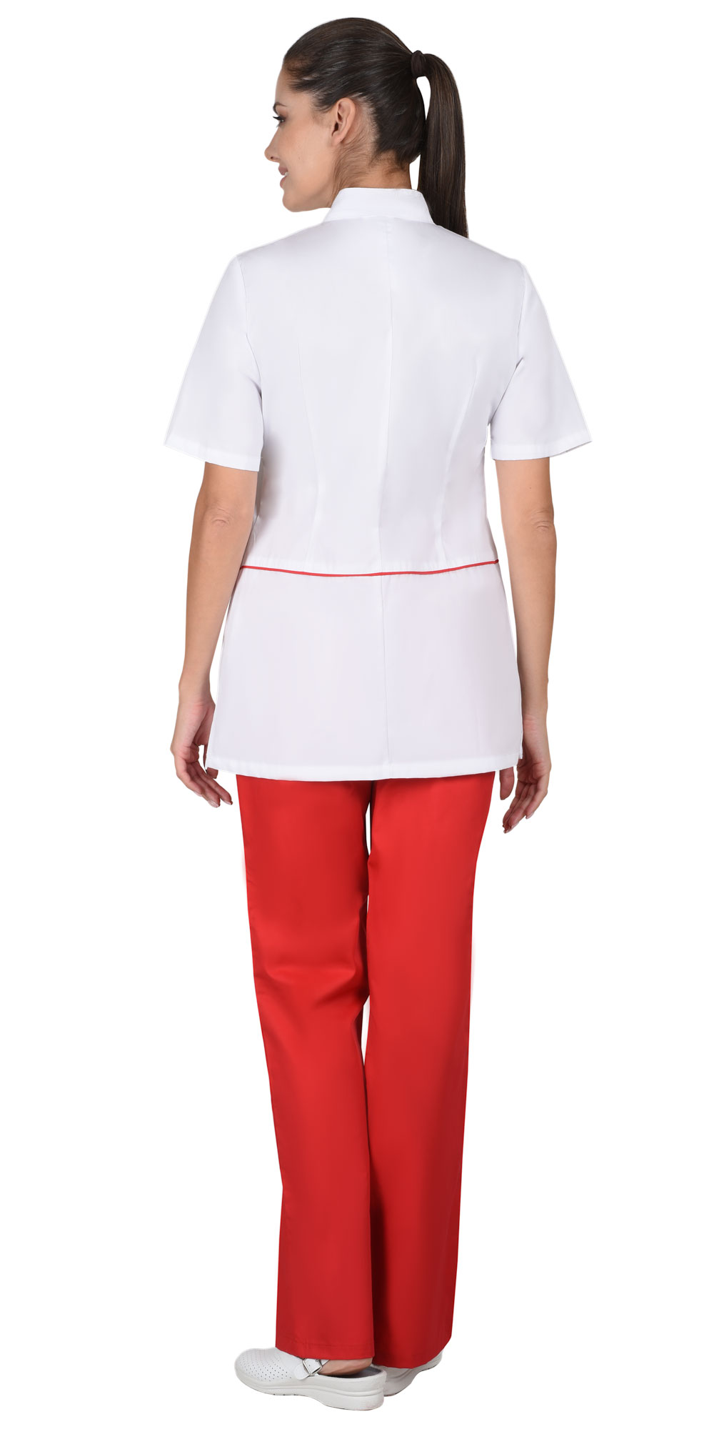 Костюм СИРИУС-ЛАУРА женский белый с красным