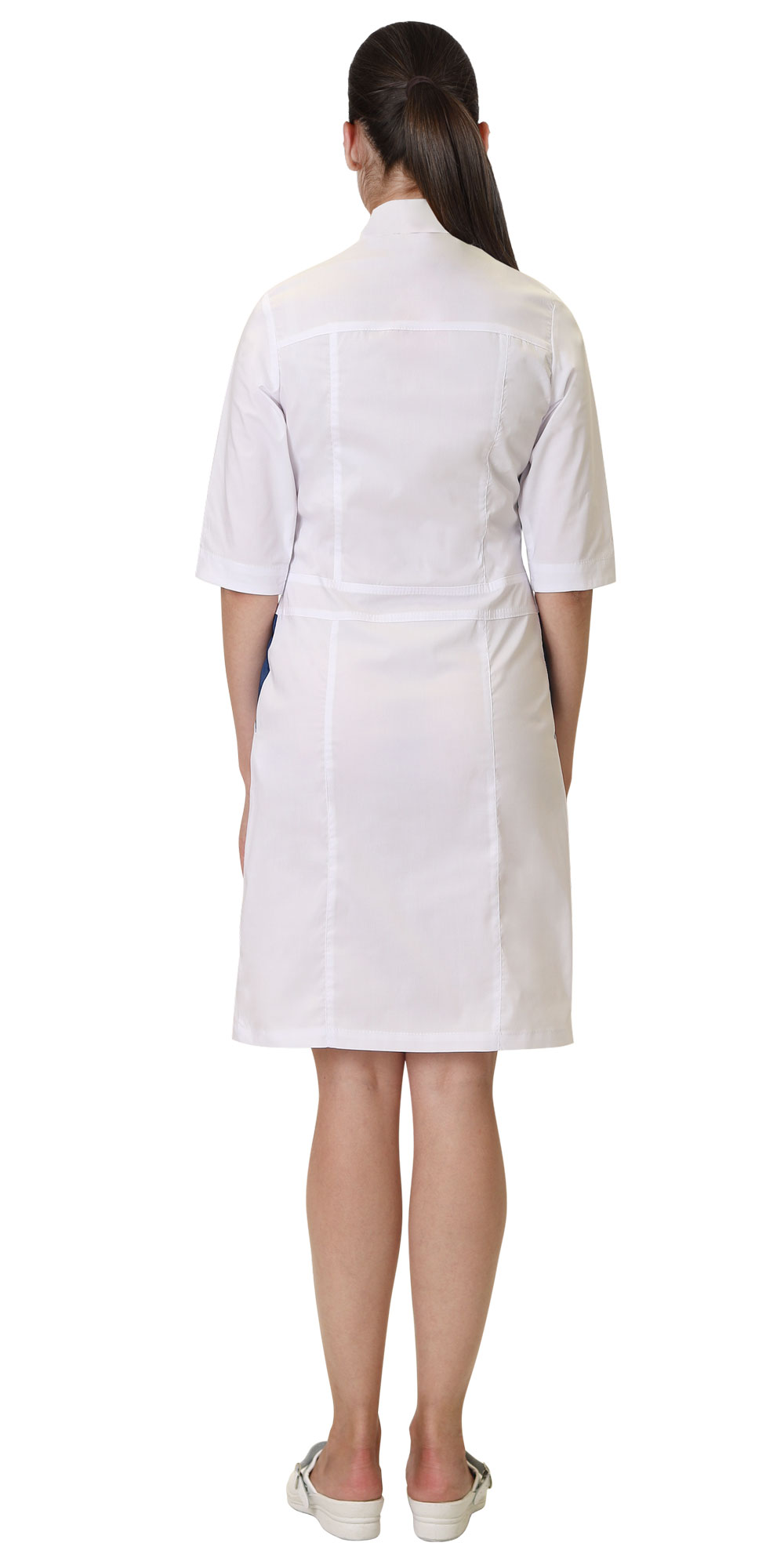 Халат СИРИУС-БАРБАРА женский белый с т-синим