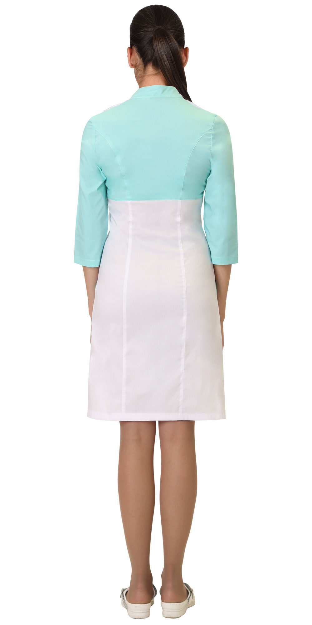 Халат СИРИУС-ДЕЛИЯ женский белый с мятным