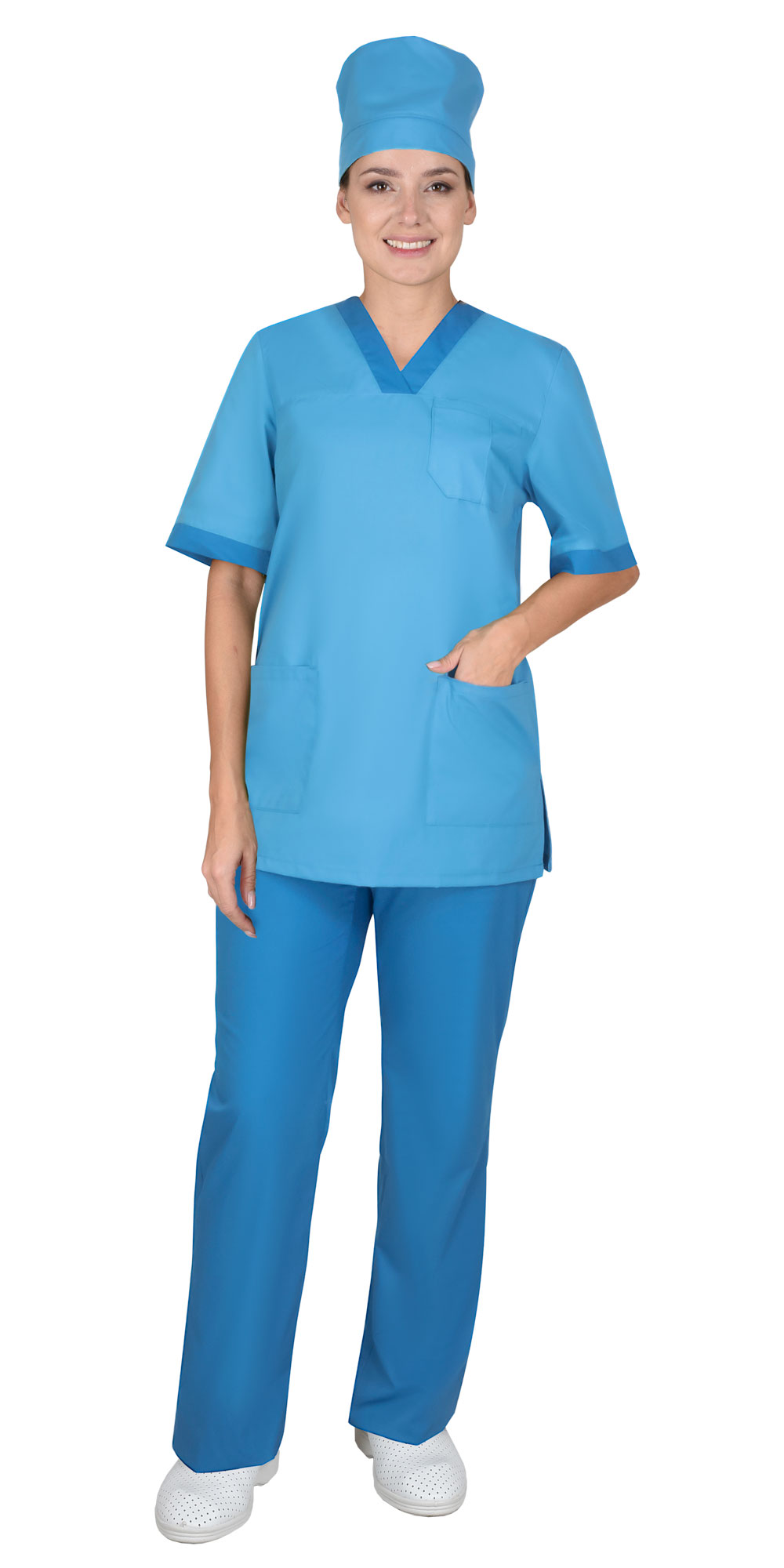 Костюм СИРИУС-СОФИЯ женский светло-голубой с синим