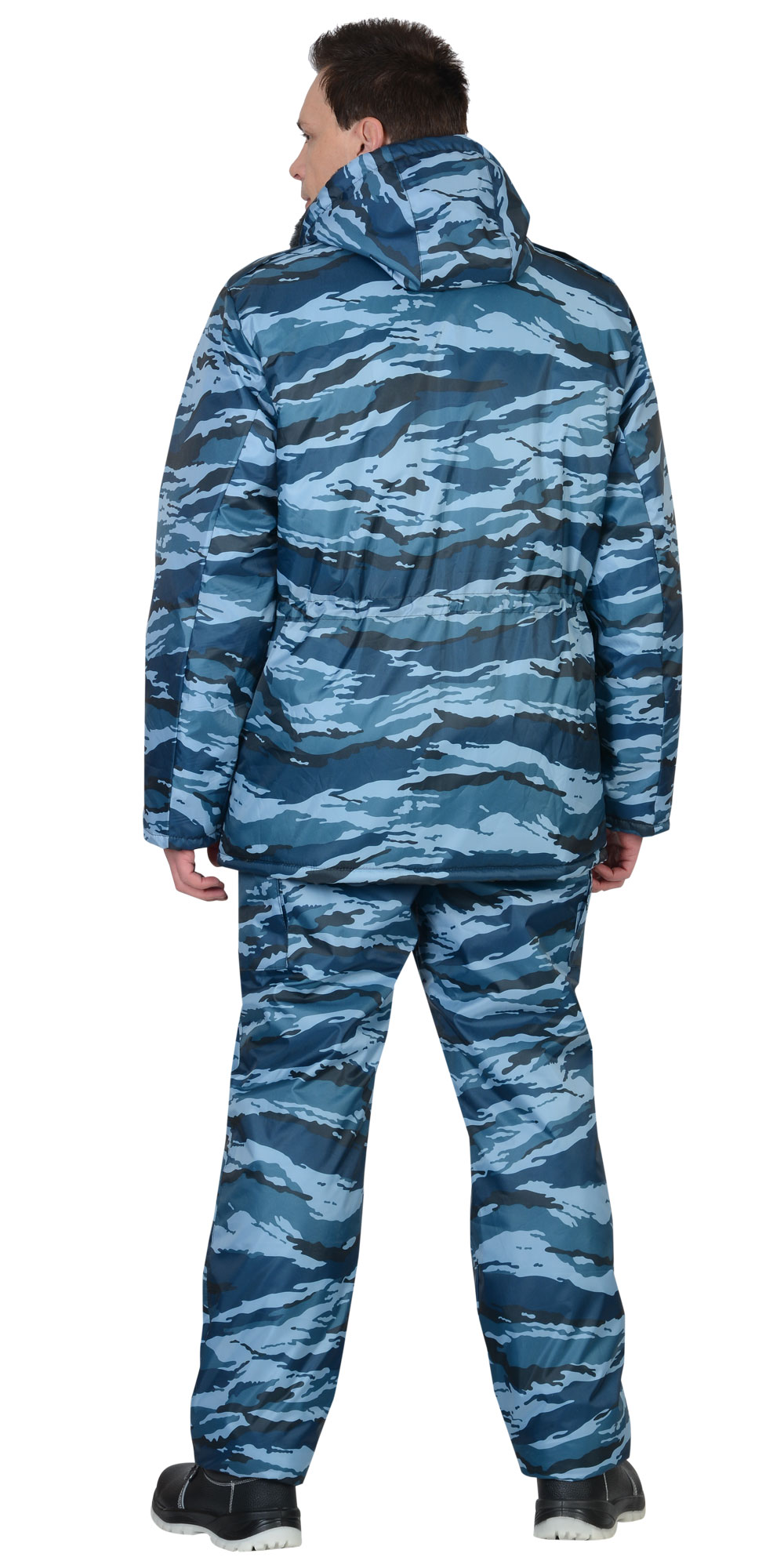 Костюм СИРИУС-БЕЗОПАСНОСТЬ зимний: куртка, п/комб. КМФ серый вихрь 