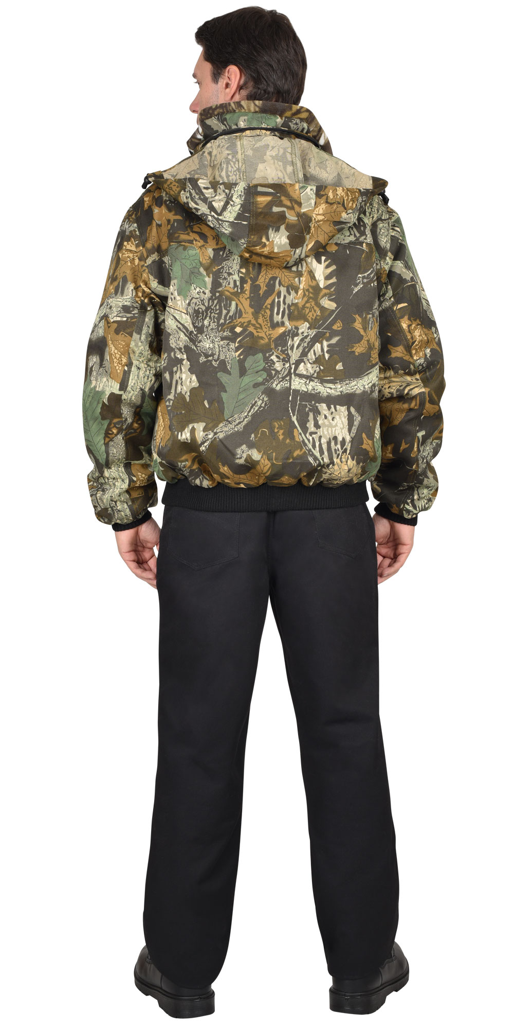 Куртка СИРИУС-ПИКНИК демисезон. укороченная (тк. смесовая) КМФ Темный лес