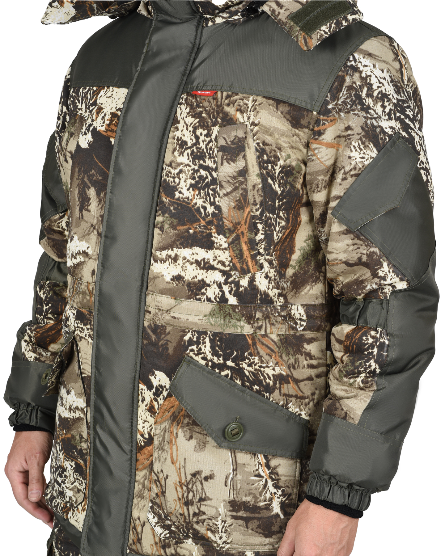 Костюм СИРИУС-ГОРКА зимний: куртка дл., брюки (тк.CROWN-230) КМФ Серый мох