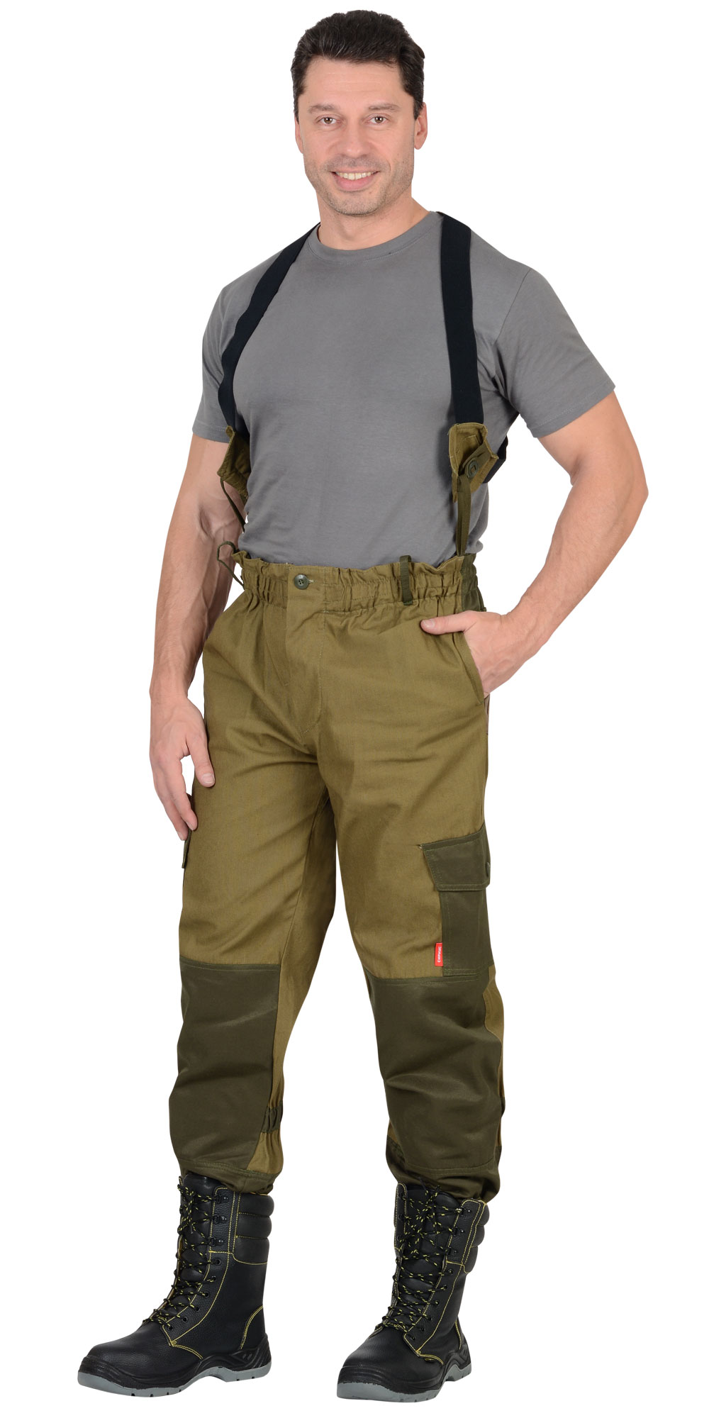 Костюм СИРИУС-ГОРКА куртка, брюки, помочи (полотно палаточное) хаки