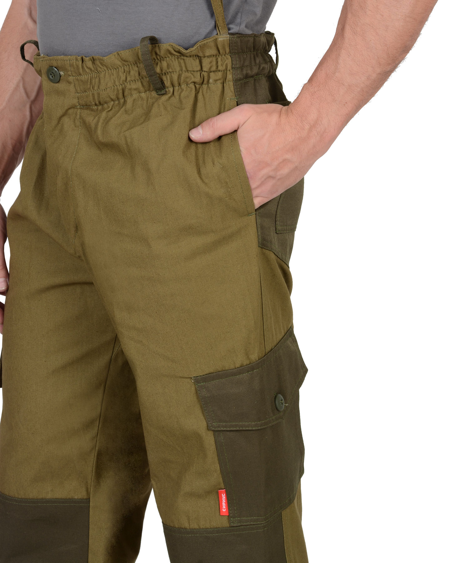 Костюм СИРИУС-ГОРКА куртка, брюки, помочи (полотно палаточное) хаки