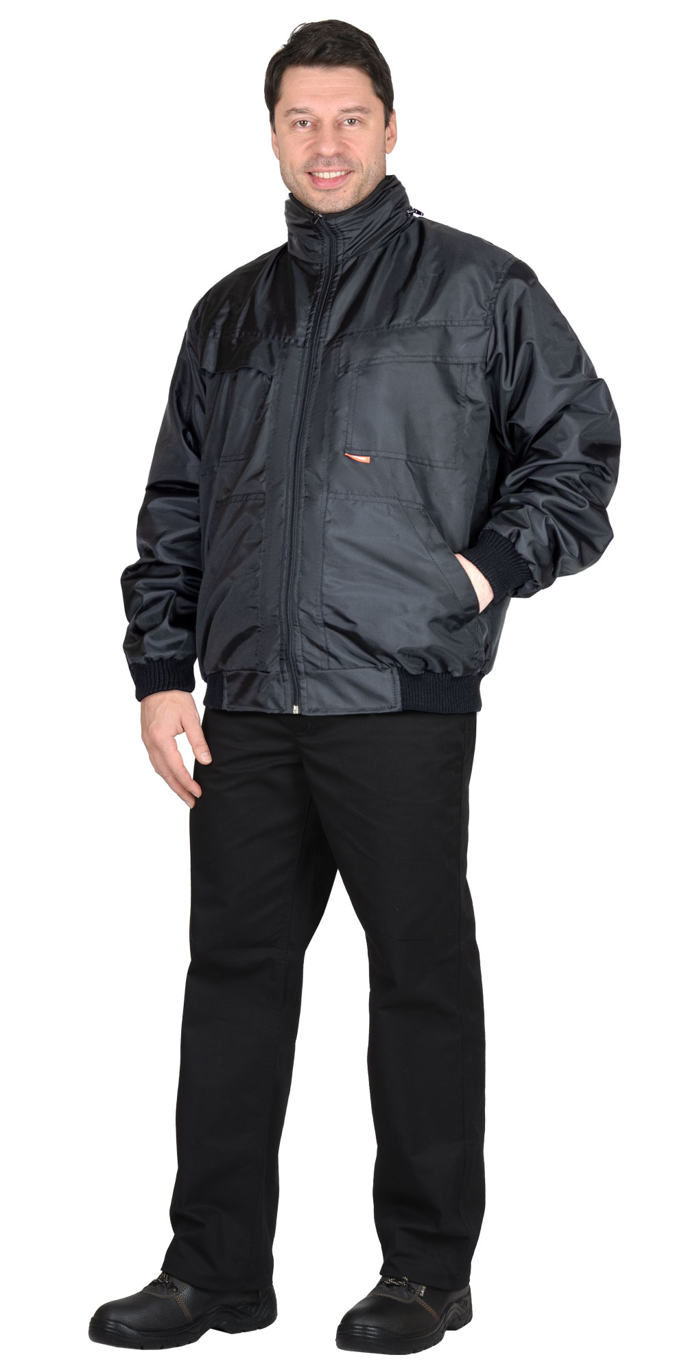 Куртка СИРИУС-ПИКНИК демисезон. укороченная (тк. Оксфорд, пл. 140), черная