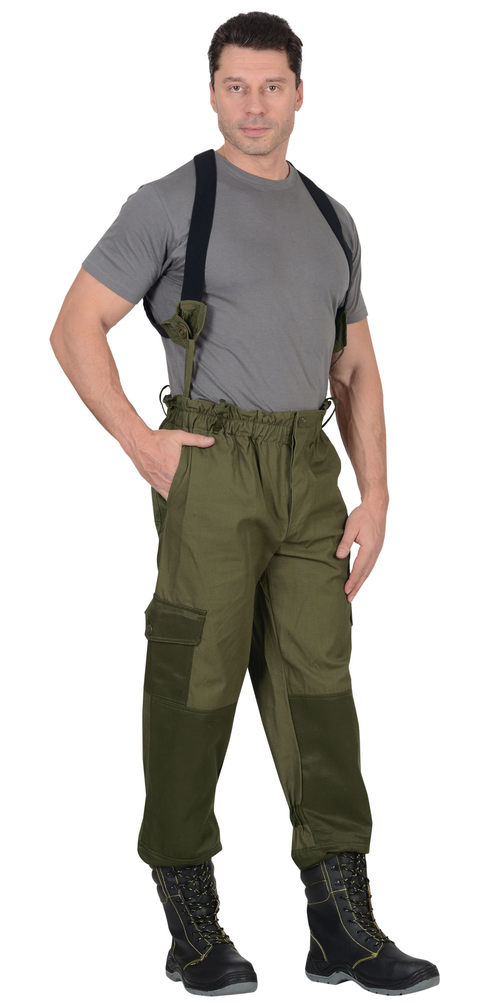 Костюм СИРИУС-ГОРКА куртка, брюки, помочи (полотно палаточное) олива