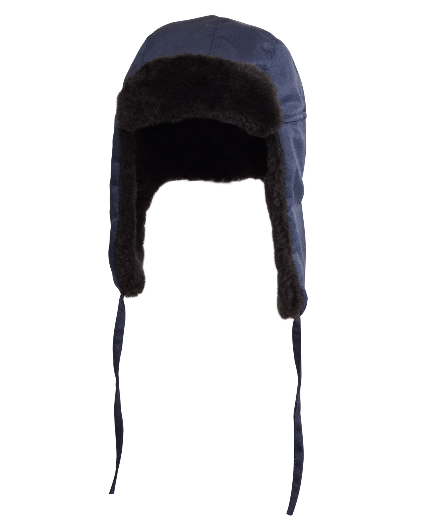 Шапка-ушанка СИРИУС-ЛЮКС синяя (тк. смесовая)