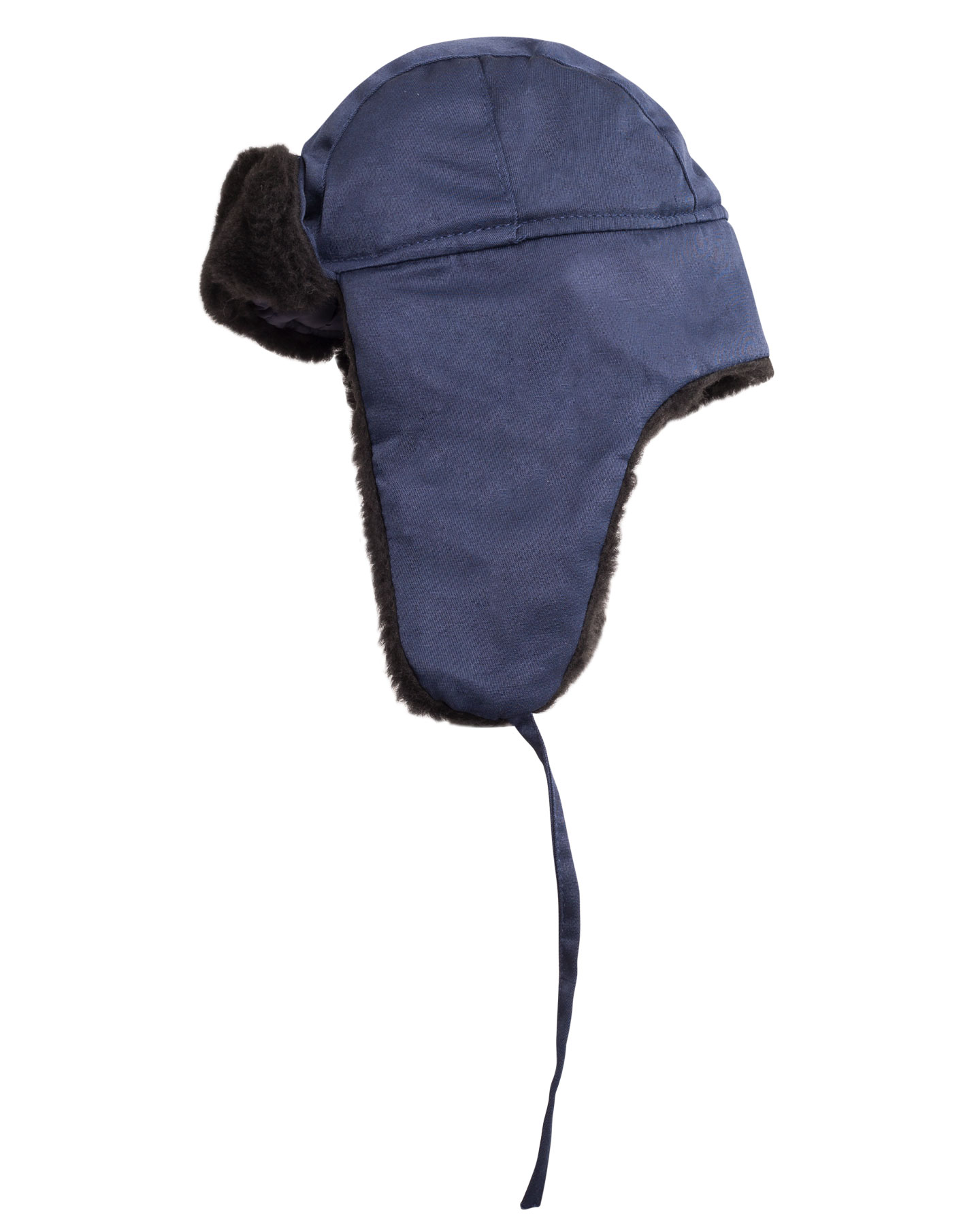 Шапка-ушанка СИРИУС-ЛЮКС синяя (тк. смесовая)